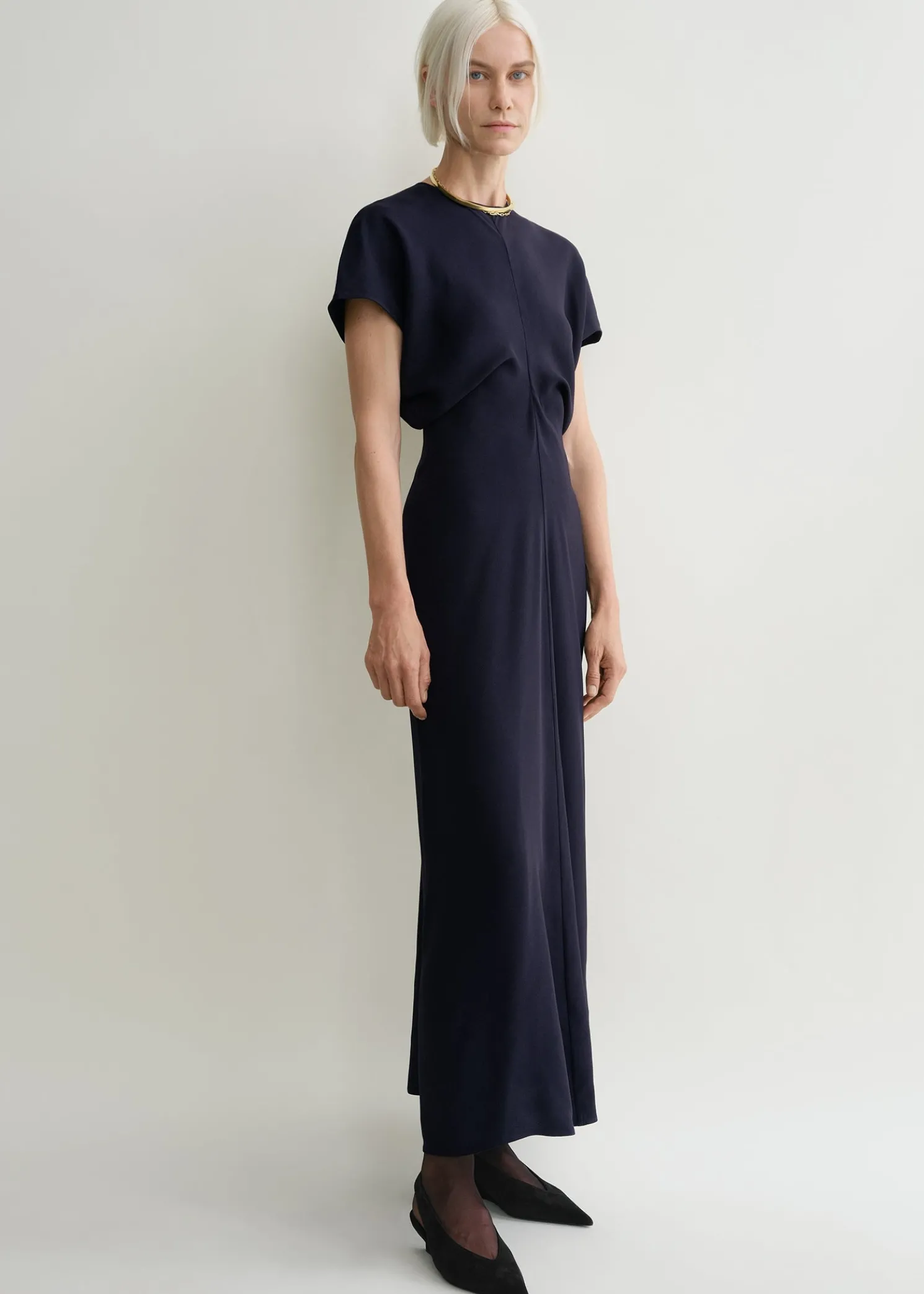 Slouch waist dress navy