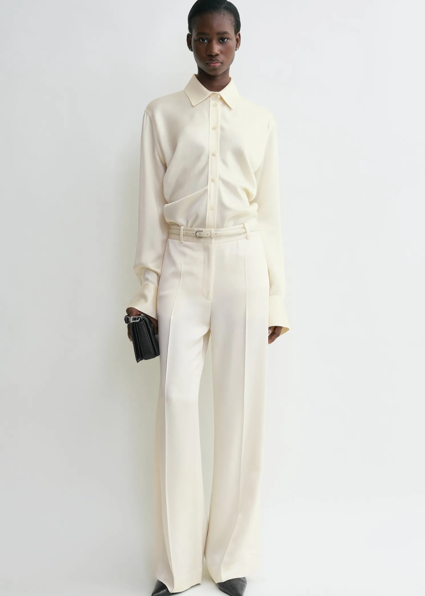 Slouch waist shirt macadamia