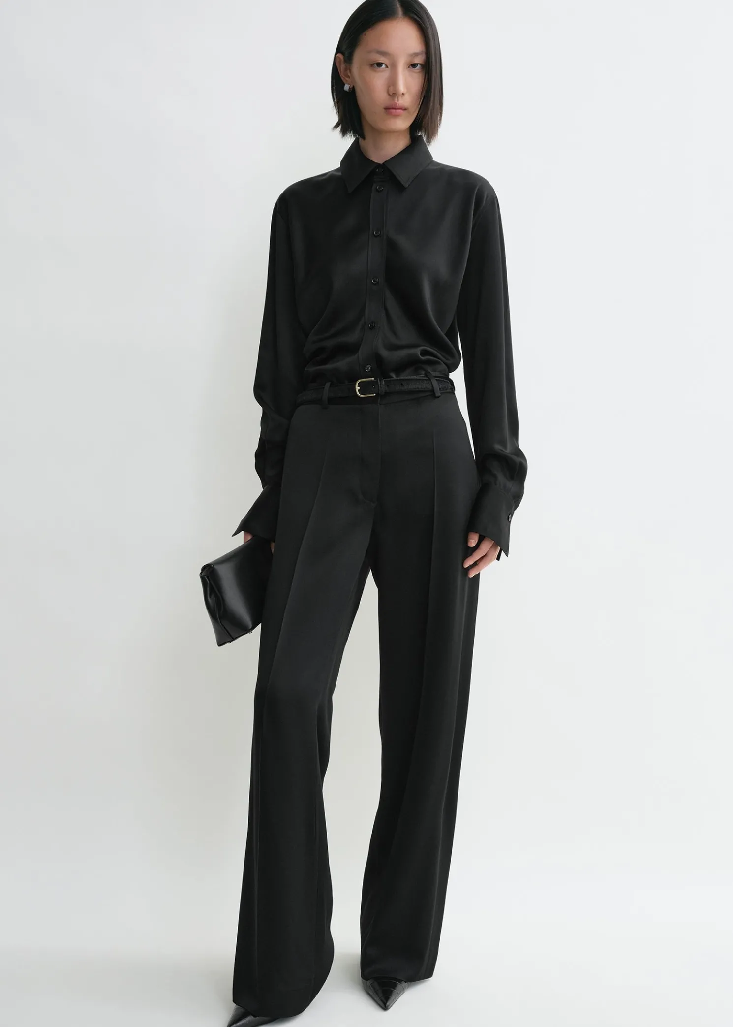 Slouch waist shirt black