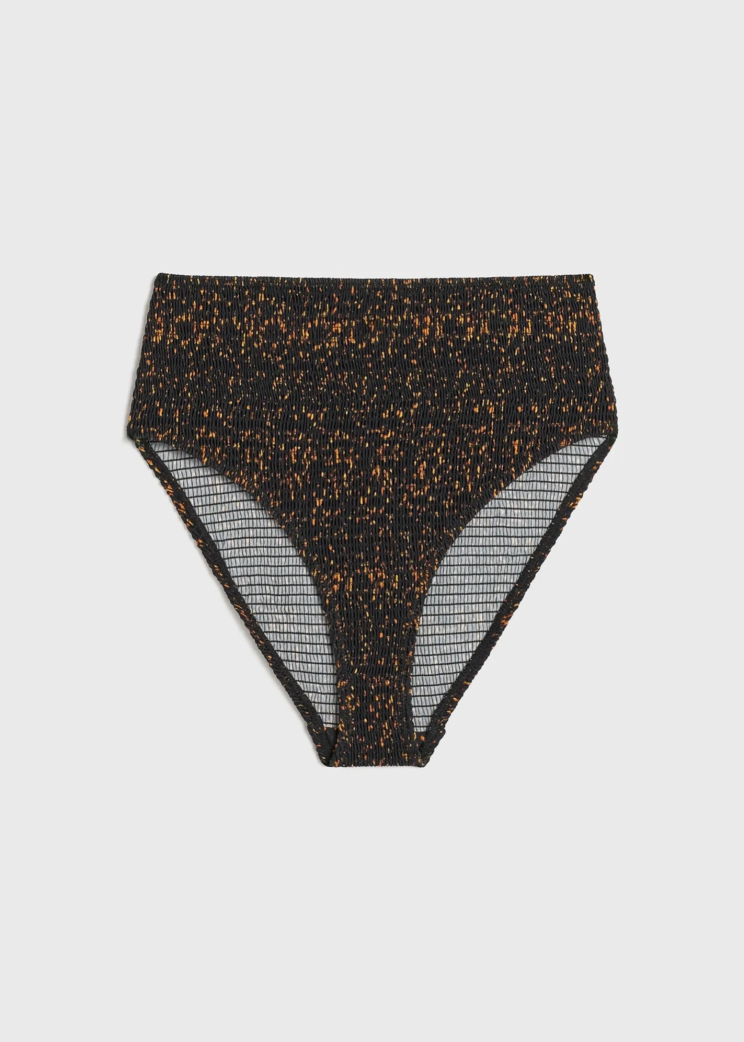 Smocked bikini bottoms tortoise