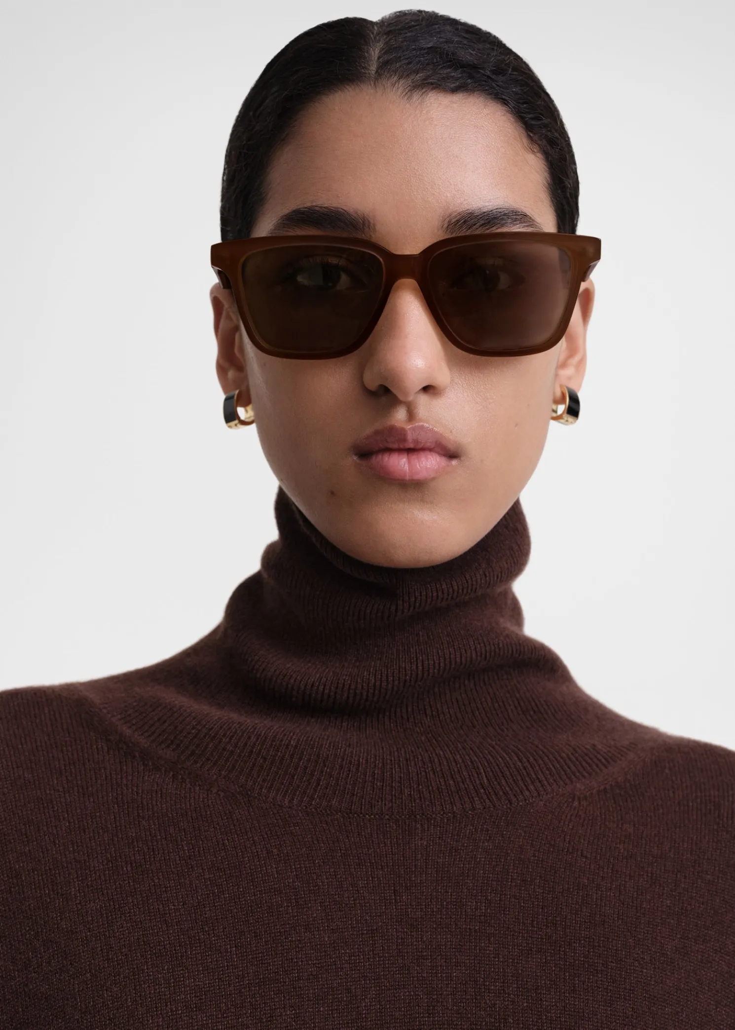 Square sunglasses umber