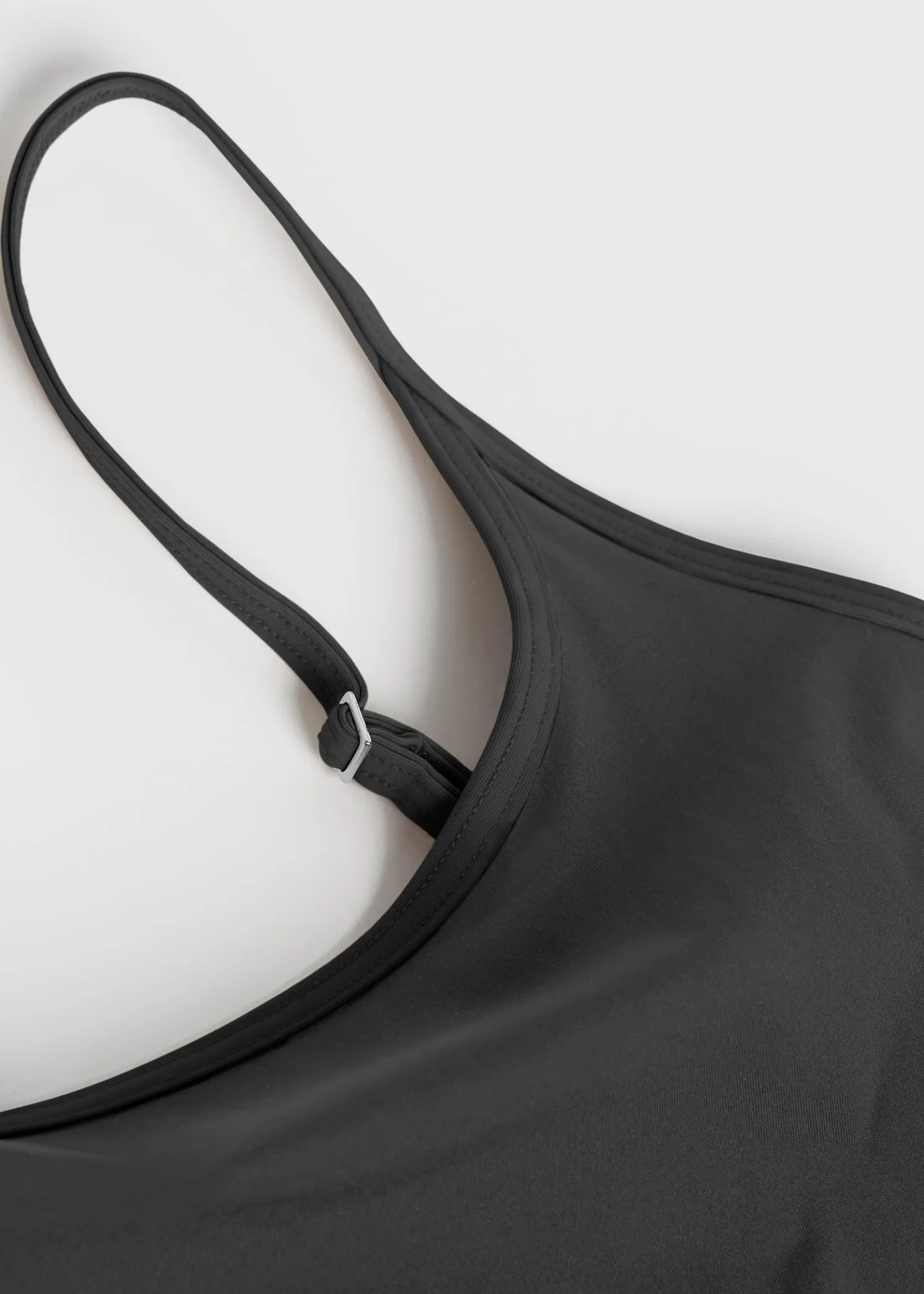 Square-neck swimsuit anthracite