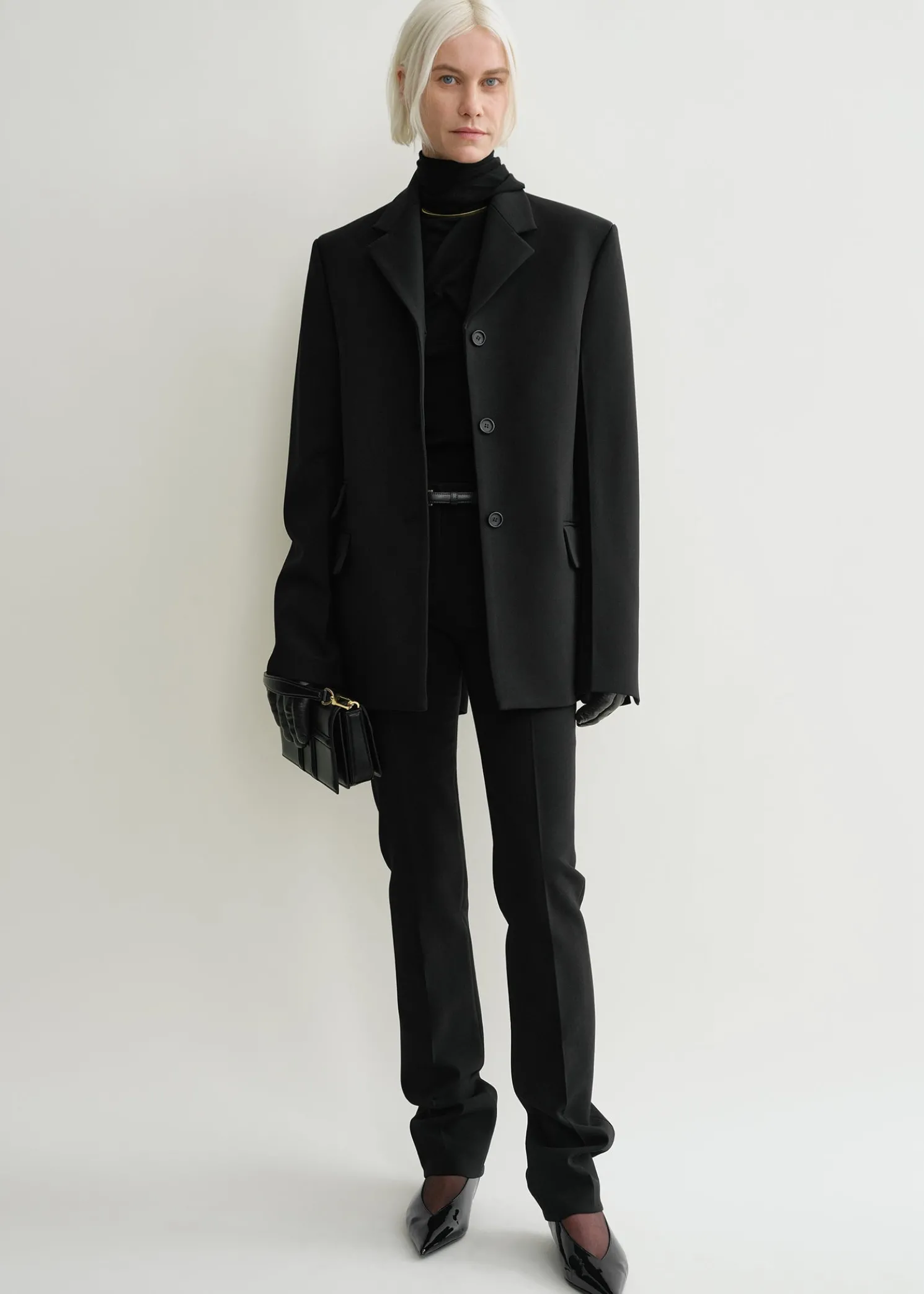 Straight blazer black