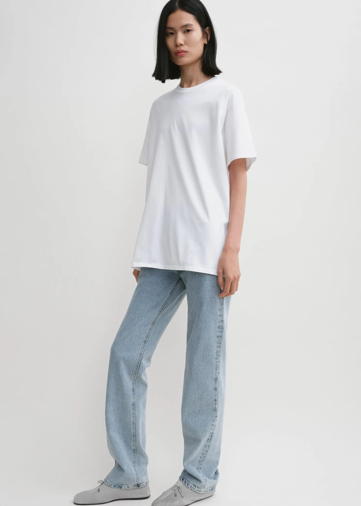 Straight cotton tee off-white