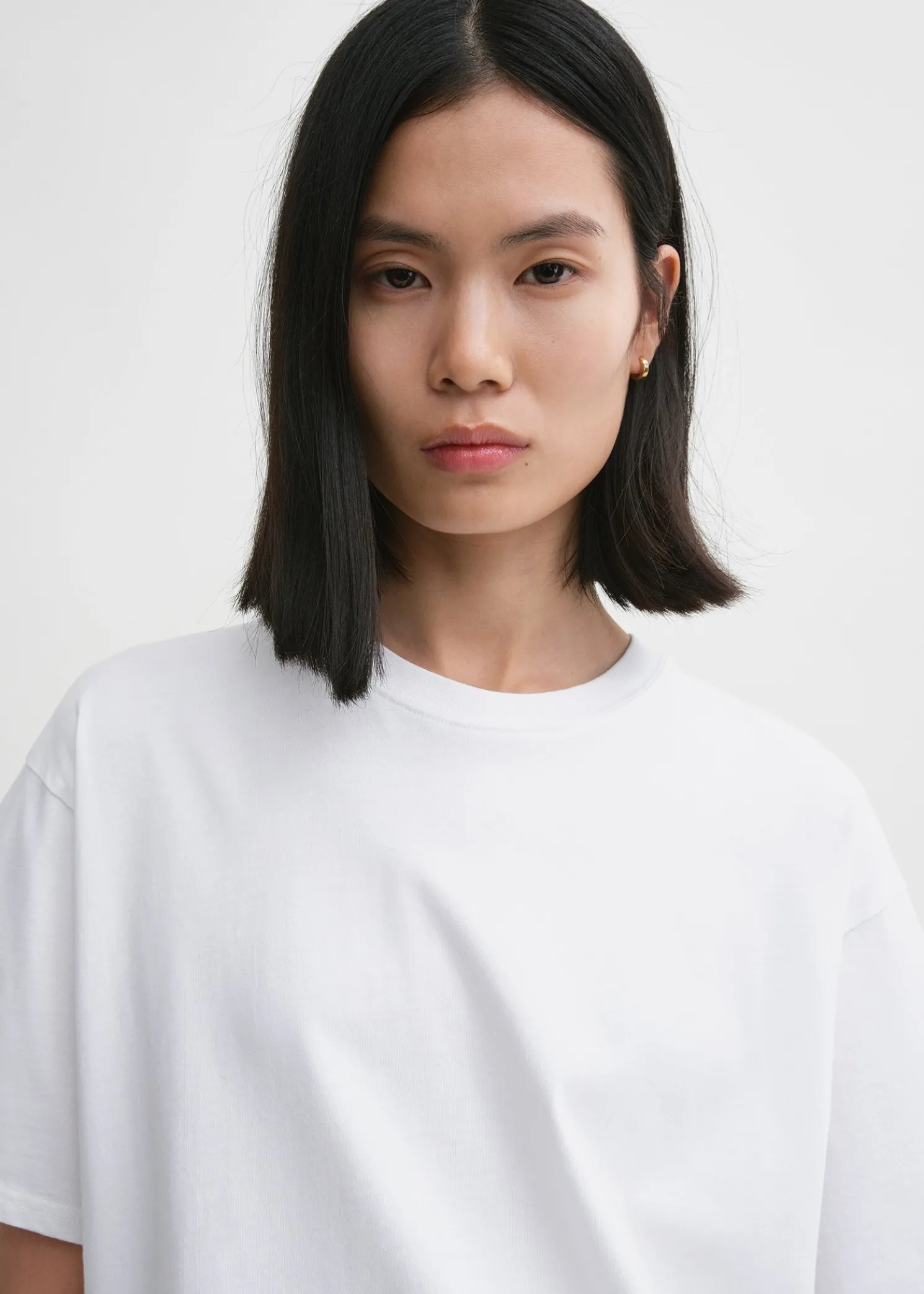 Straight cotton tee off-white