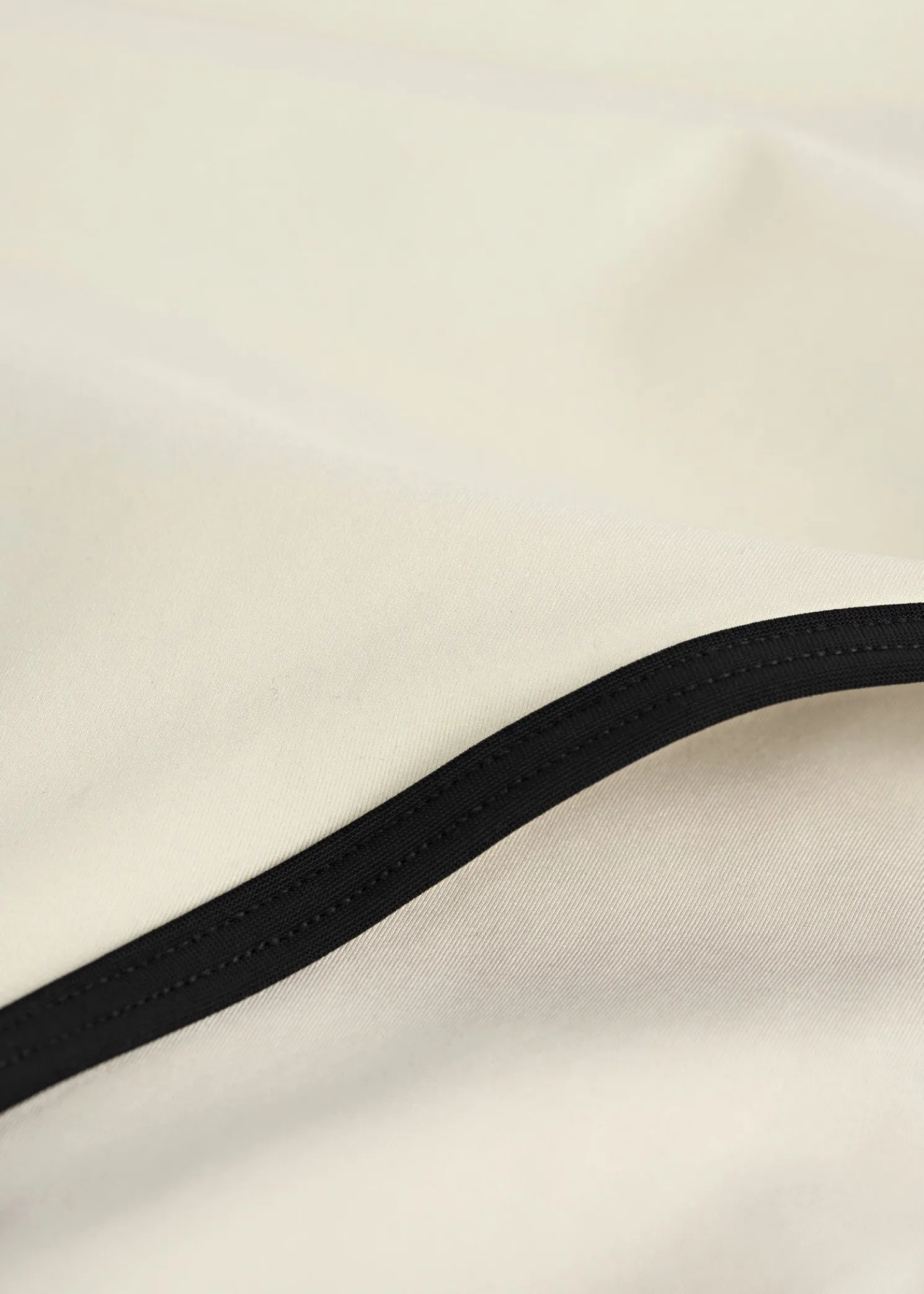 Stripe edge strapless swimsuit light hay