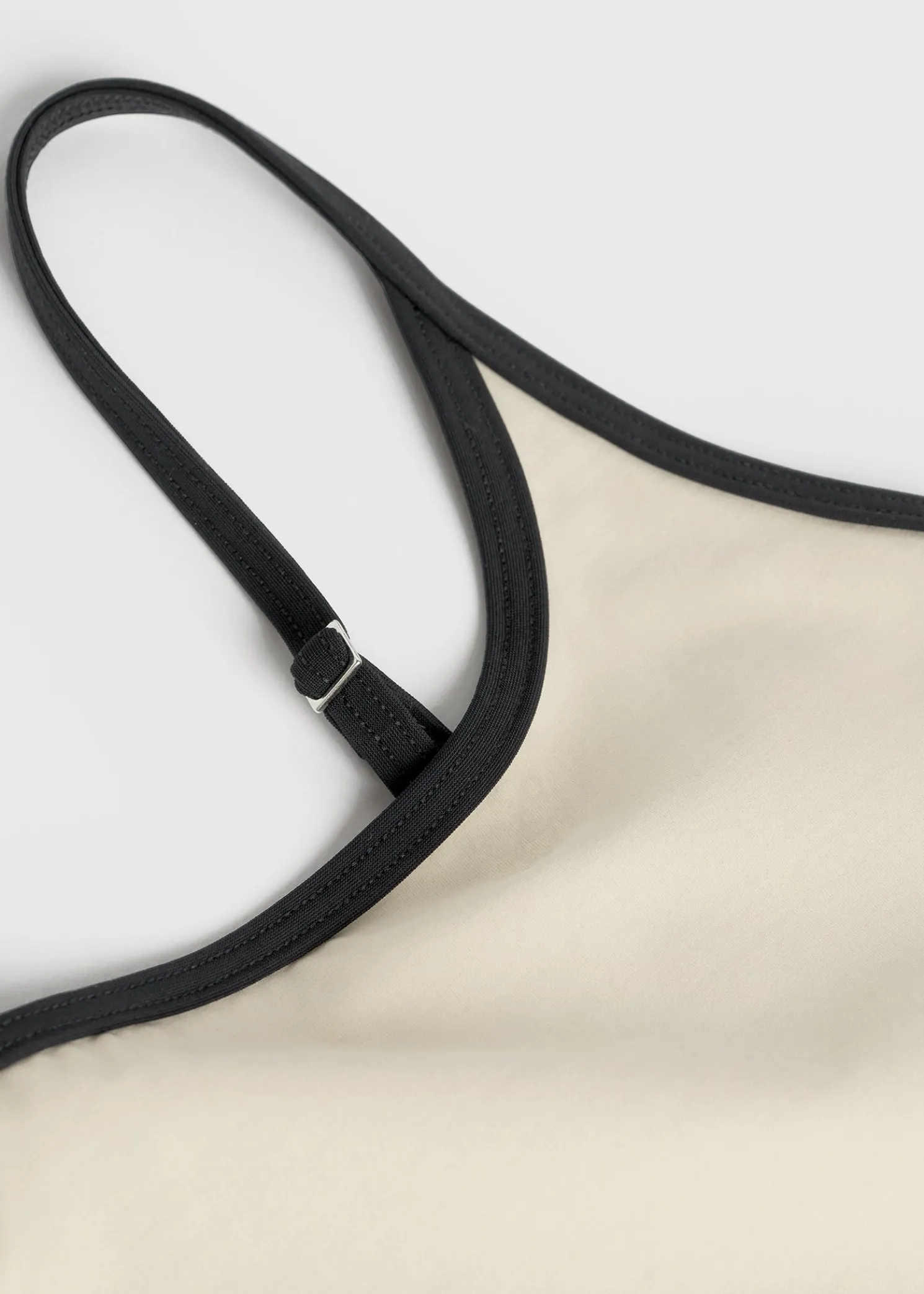 Stripe edge swimsuit light hay