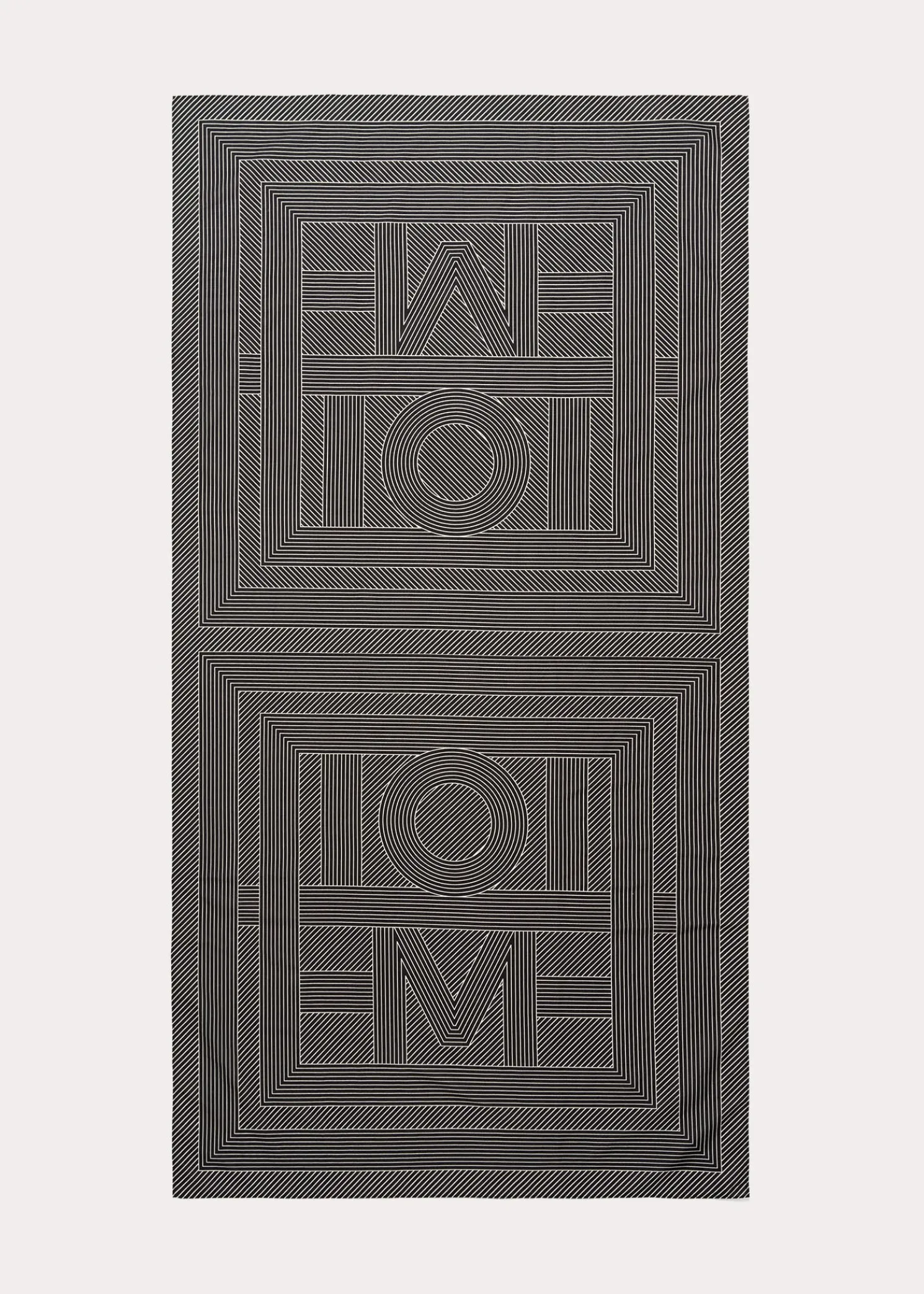 Striped monogram cotton silk sarong black