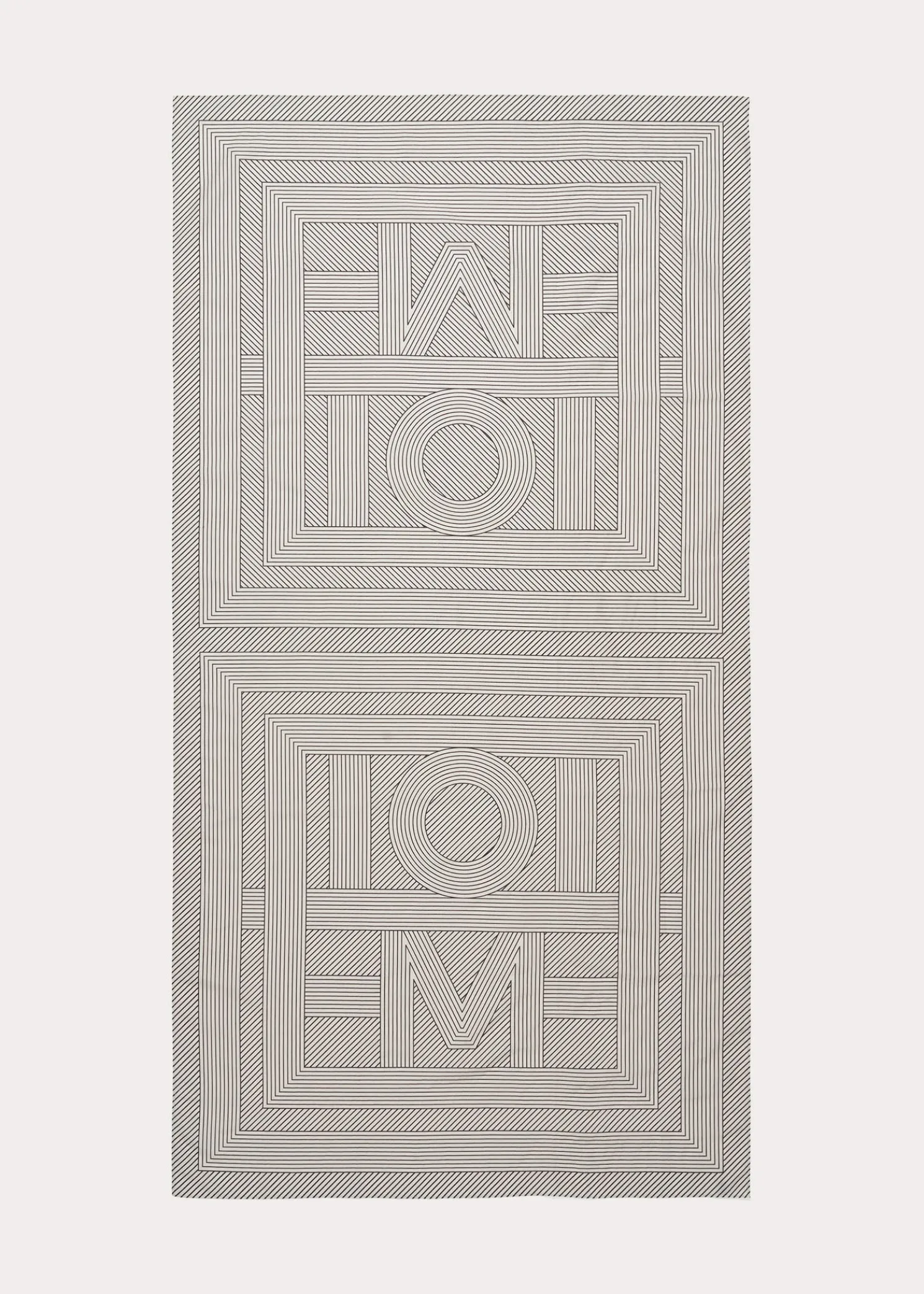 Striped monogram cotton silk sarong creme