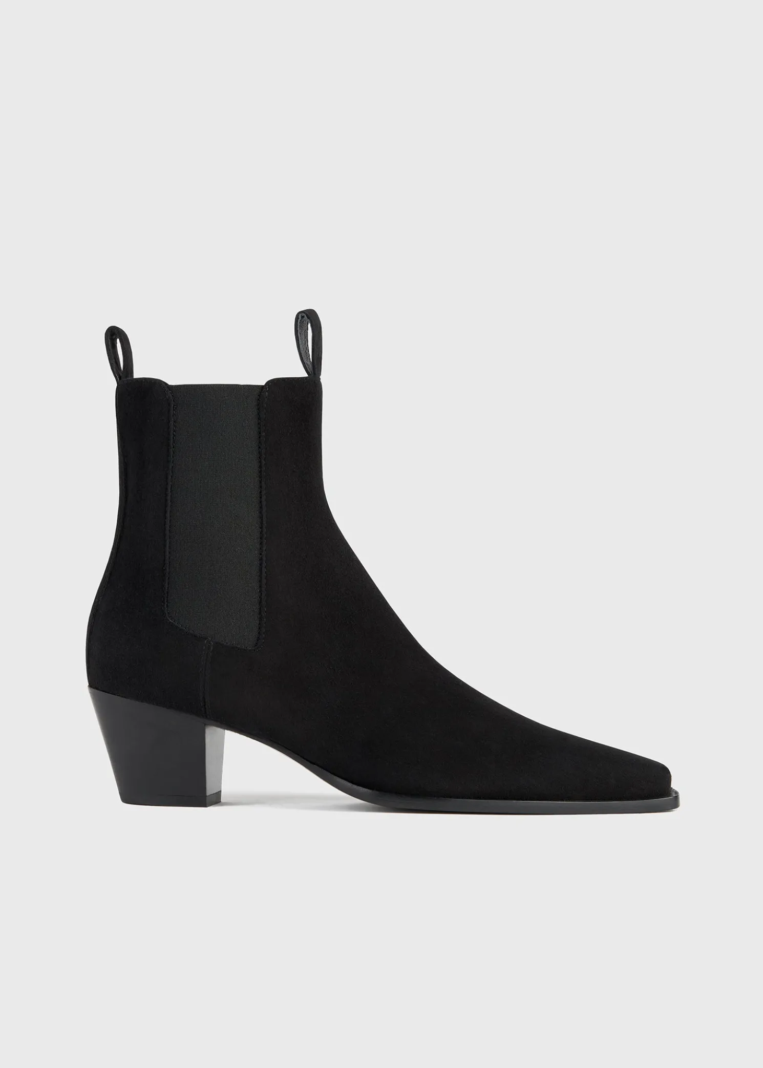 Suede city boots black