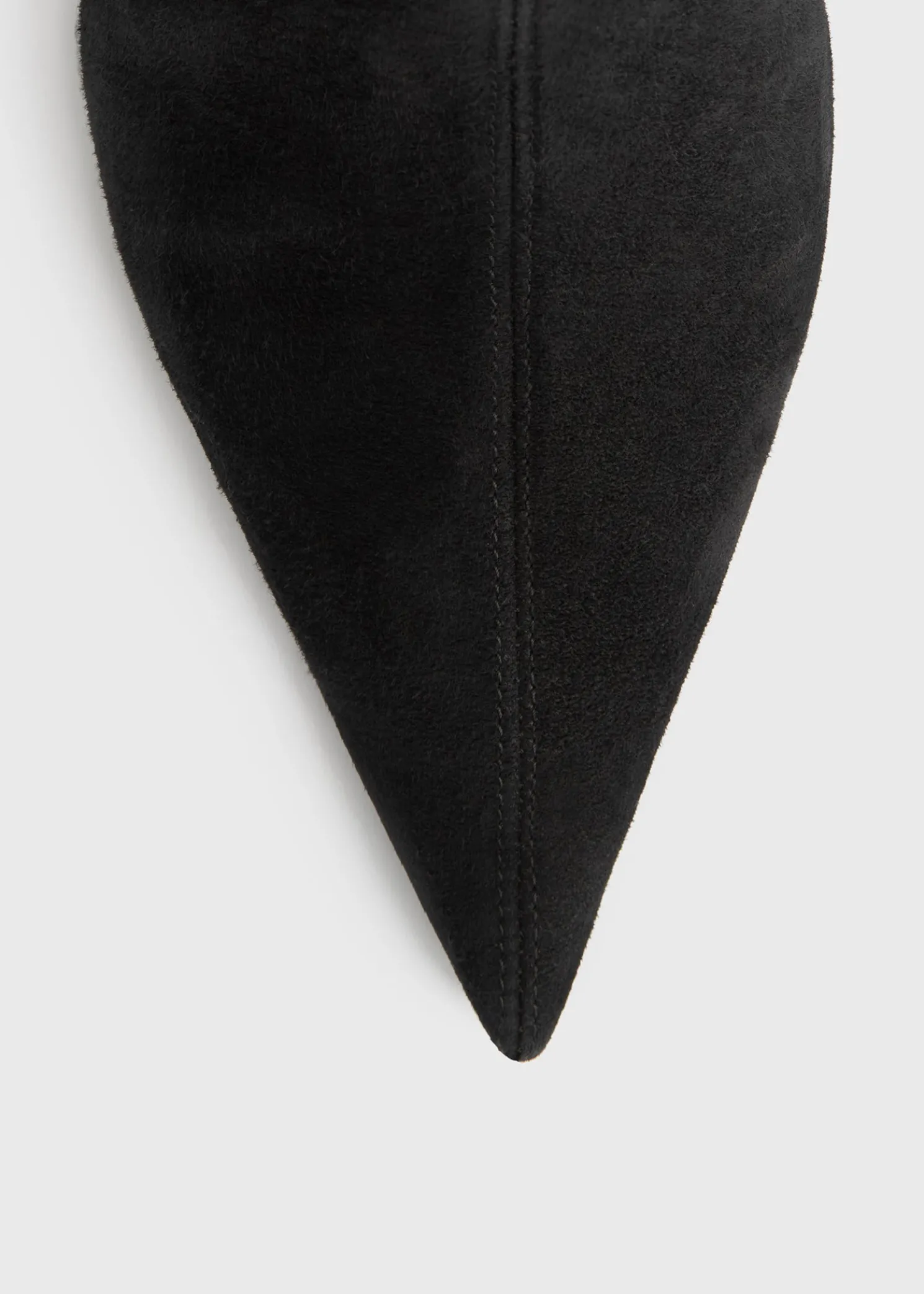 Suede heeled sock boots black