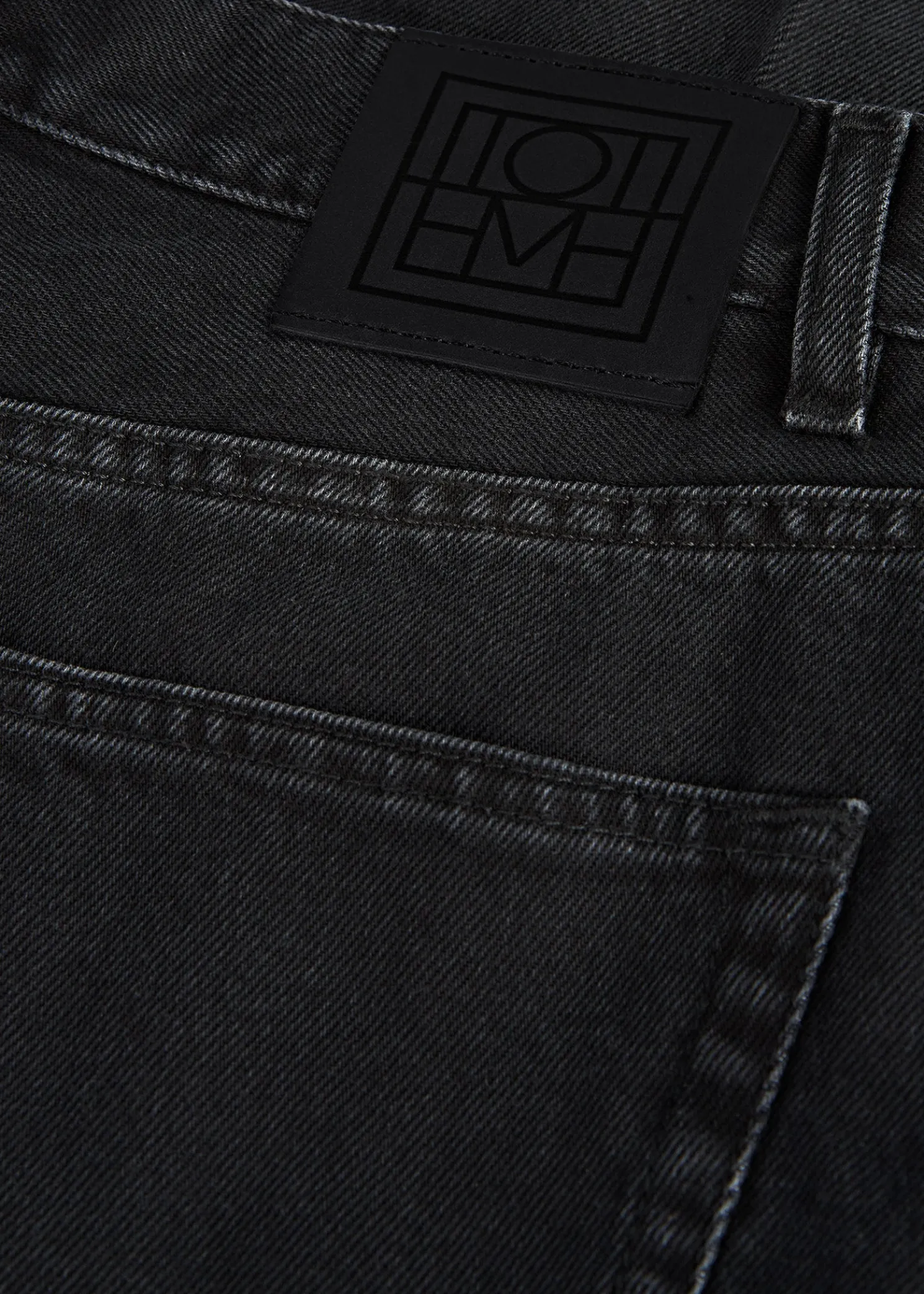 Tapered leg denim faded black