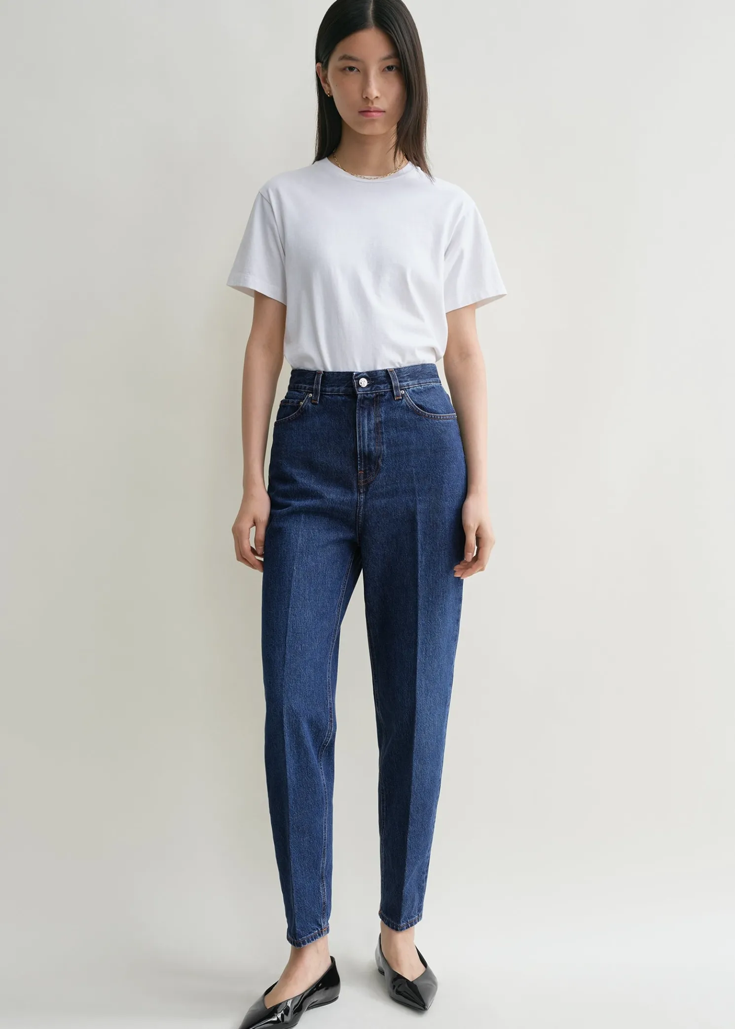 Tapered leg denim dark blue