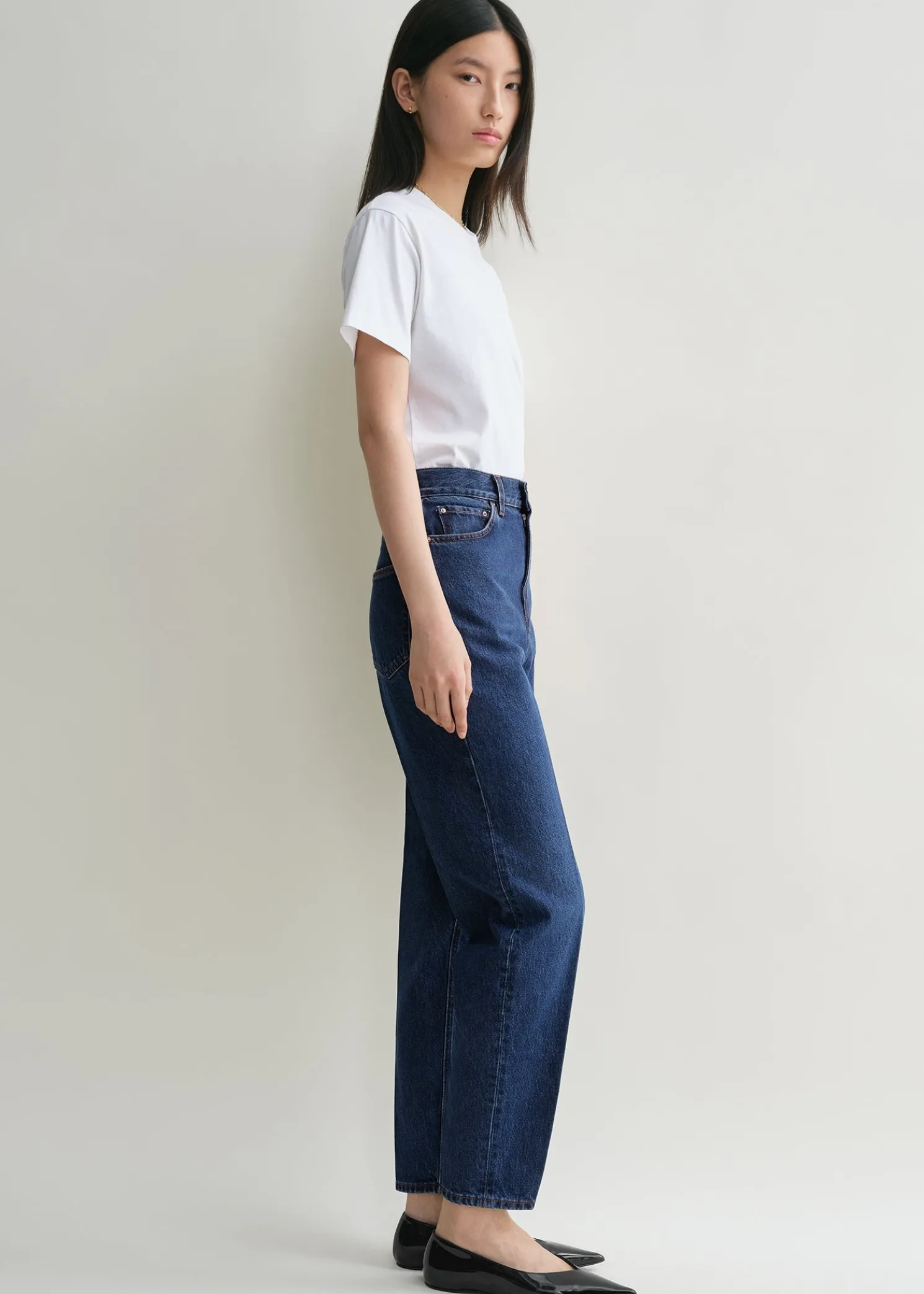 Tapered leg denim dark blue