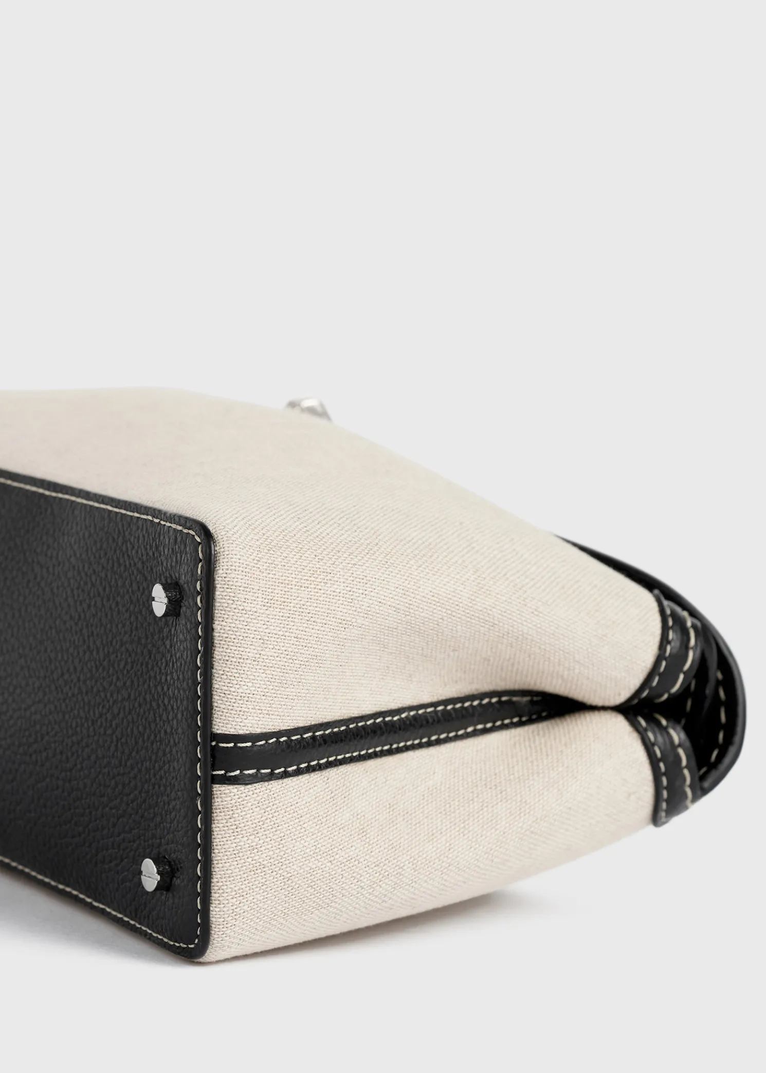 T-Lock canvas clutch ecru/black