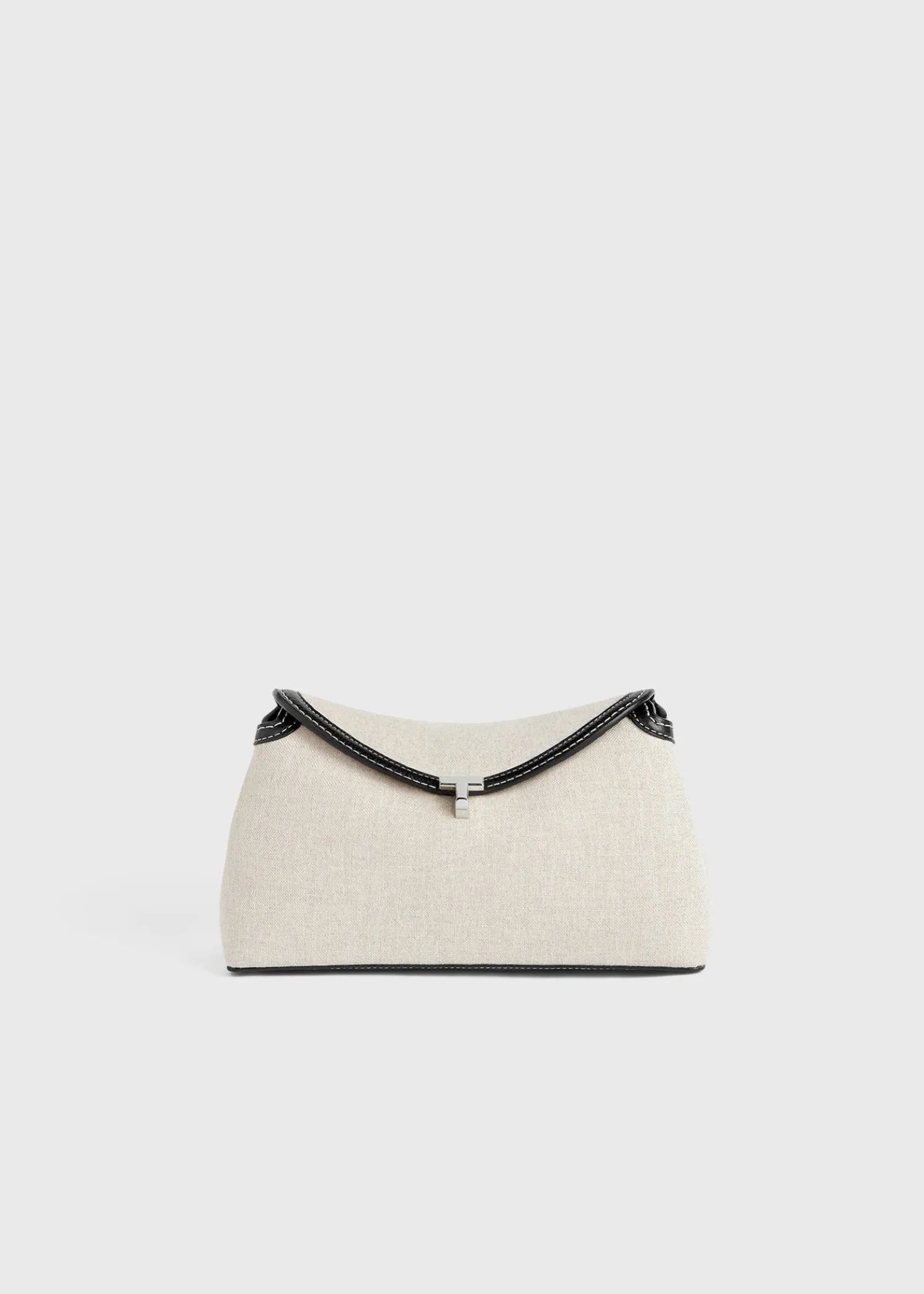 T-Lock canvas clutch ecru/black