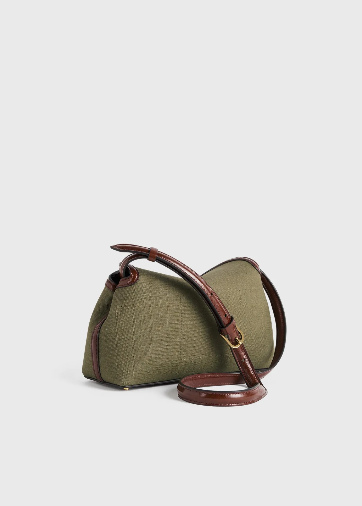 T-Lock canvas clutch khaki green