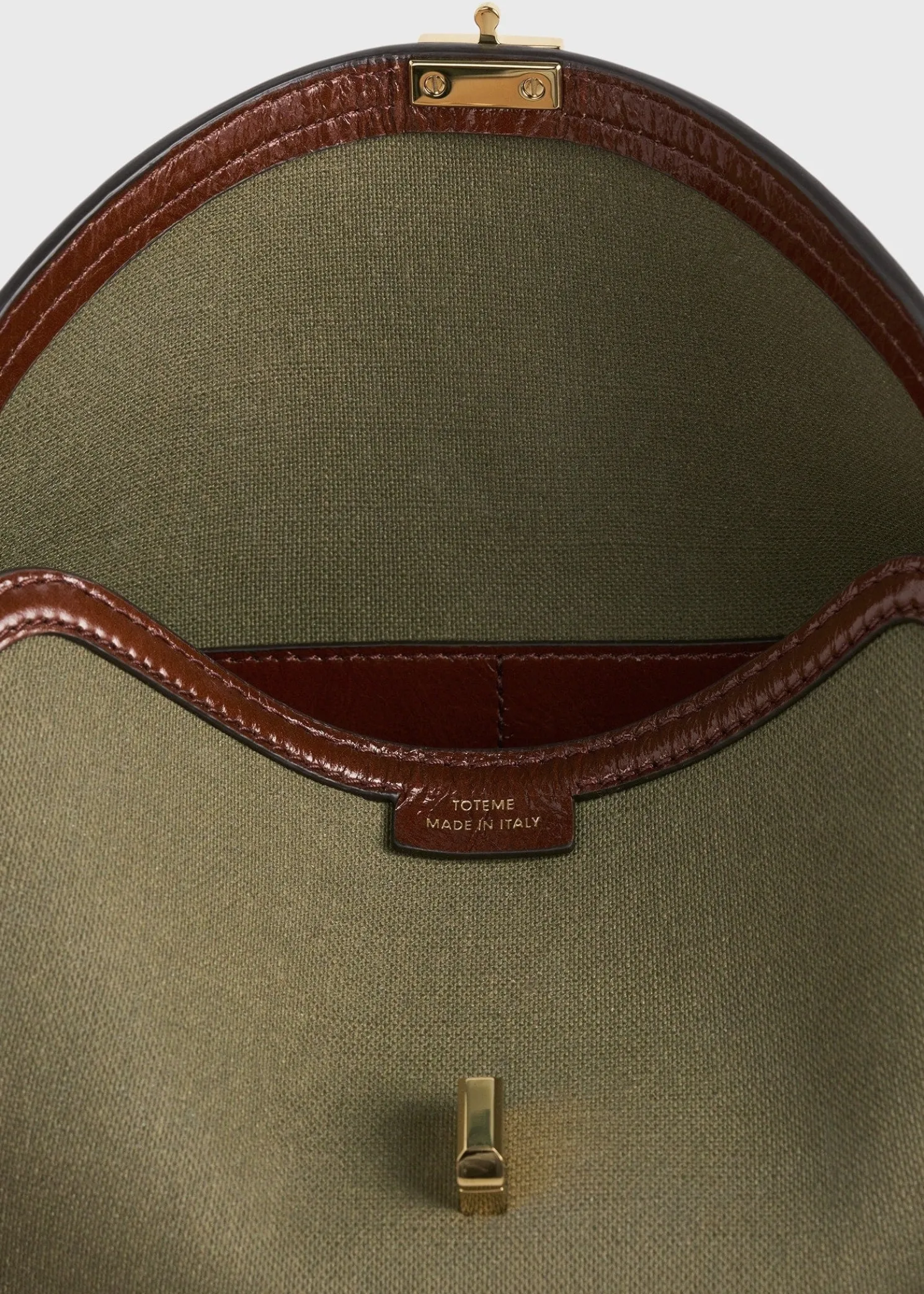 T-Lock canvas clutch khaki green