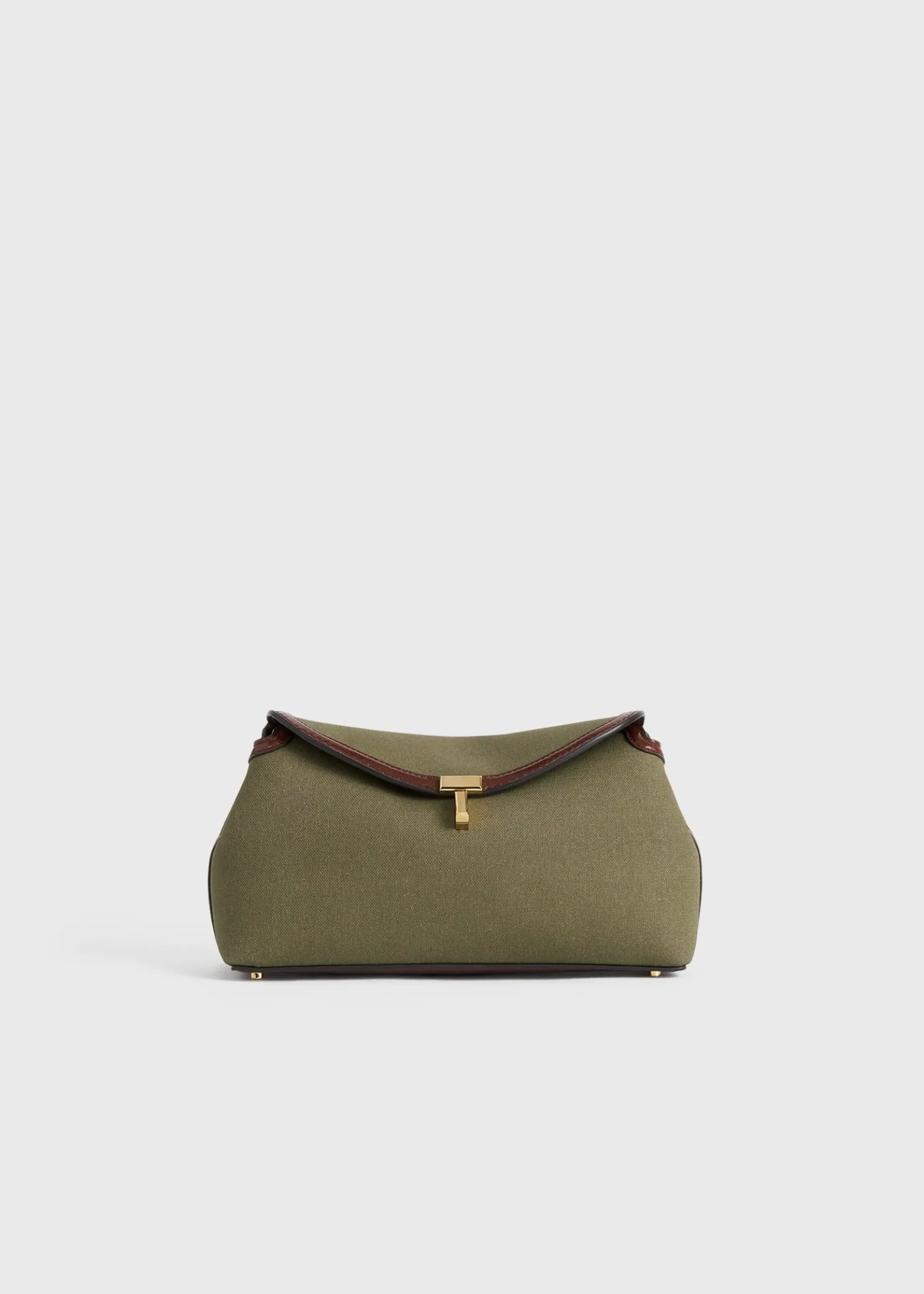 T-Lock canvas clutch khaki green