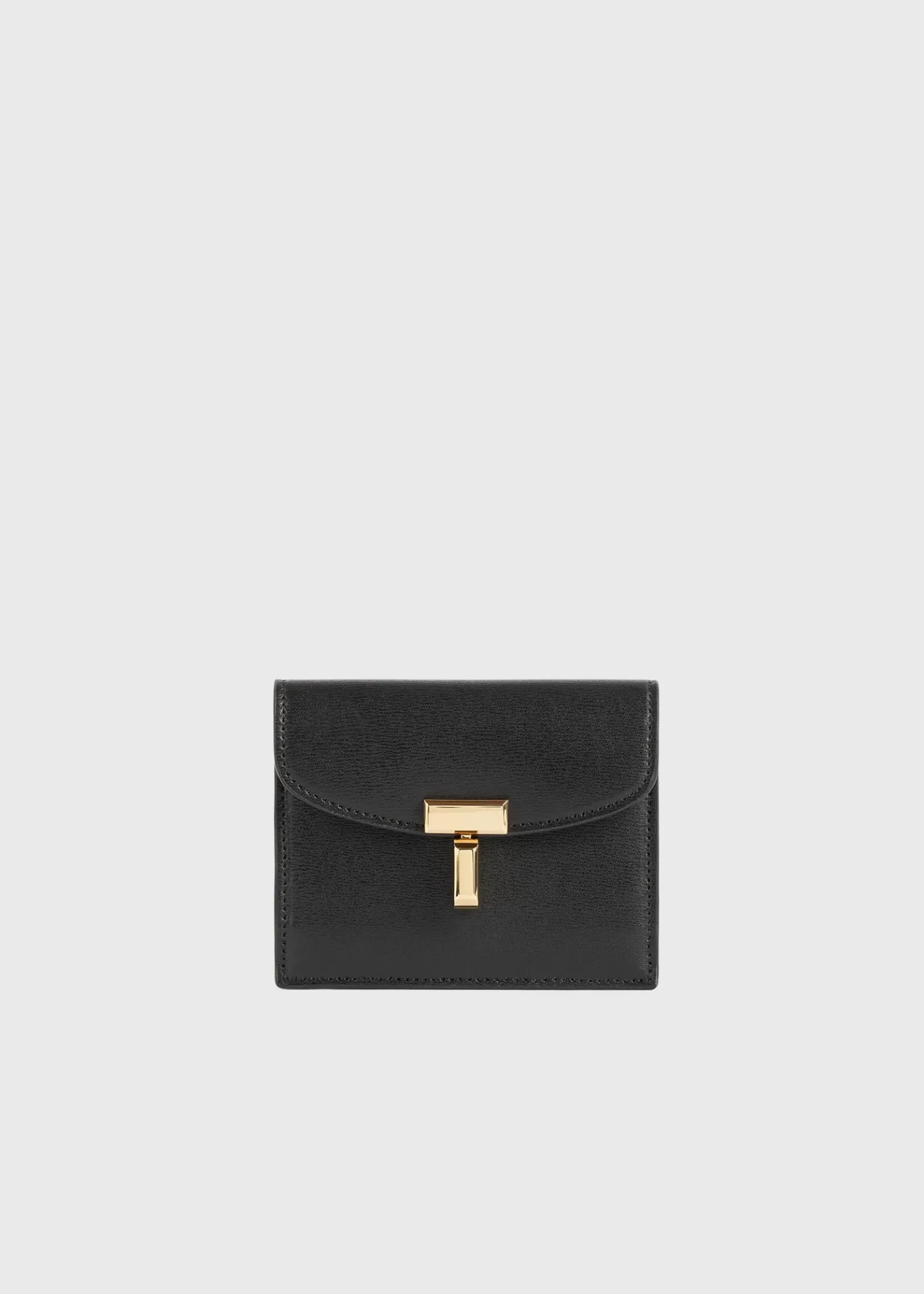 T-Lock leather cardholder black