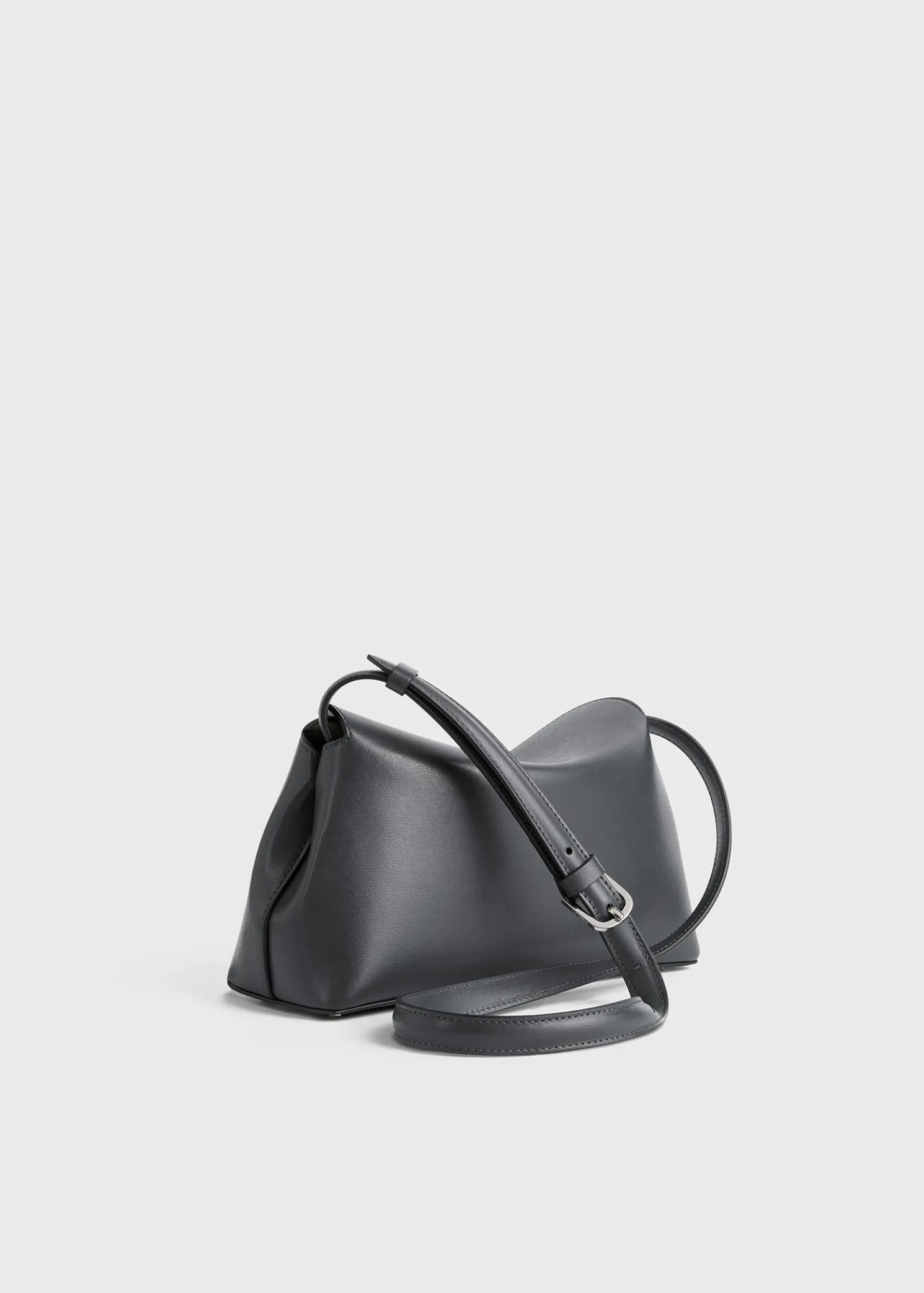 T-Lock leather clutch shark grey