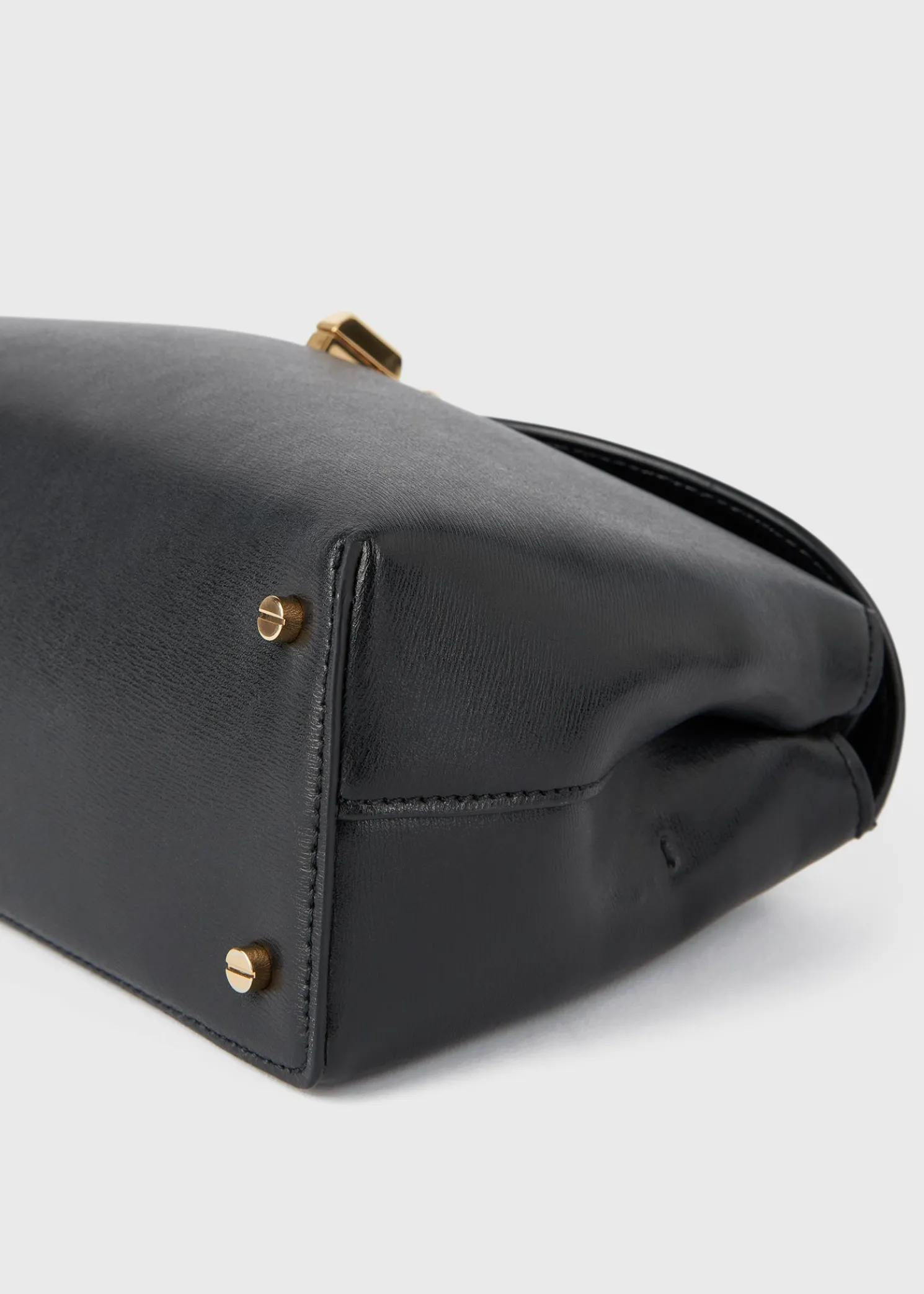 T-Lock leather clutch black