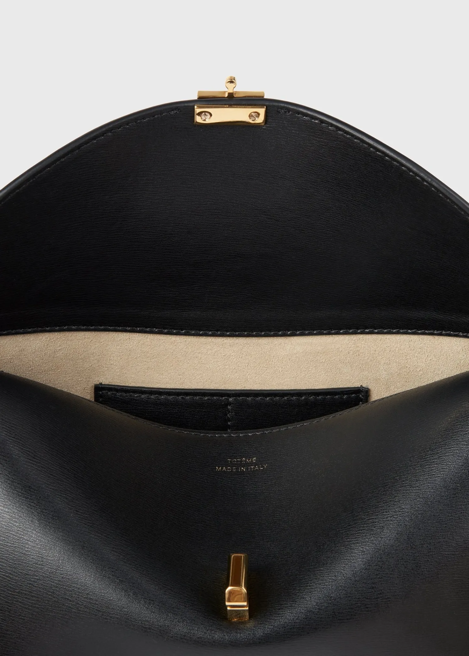 T-Lock leather clutch black