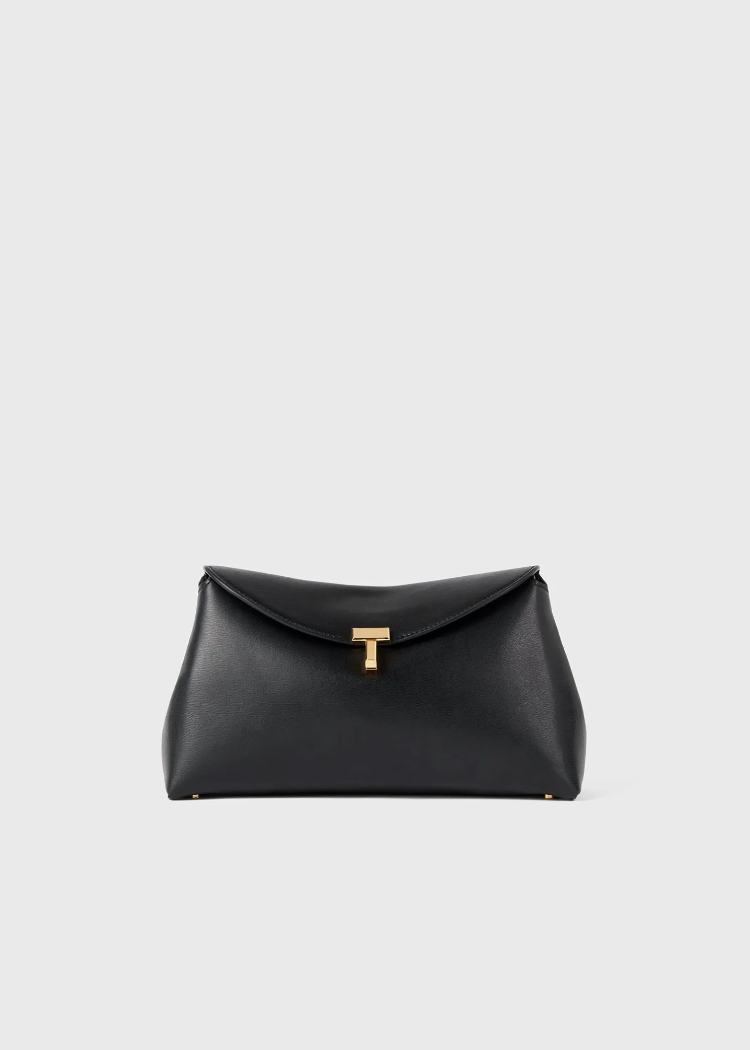 T-Lock leather clutch black