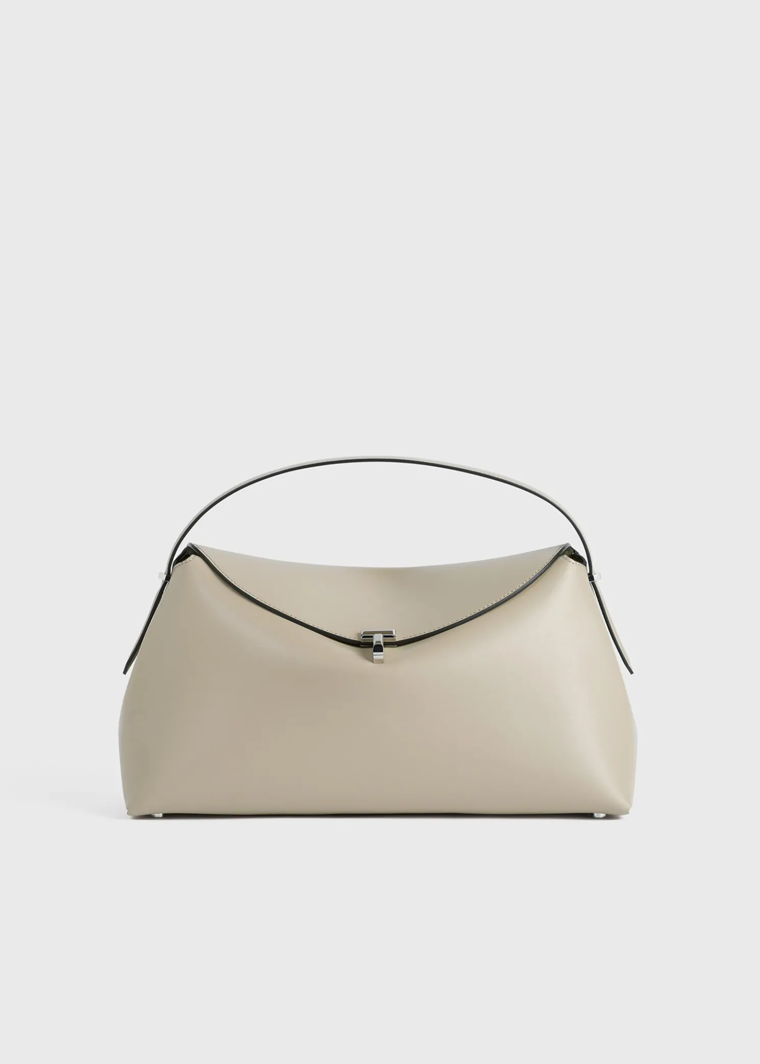 T-Lock leather top handle fawn