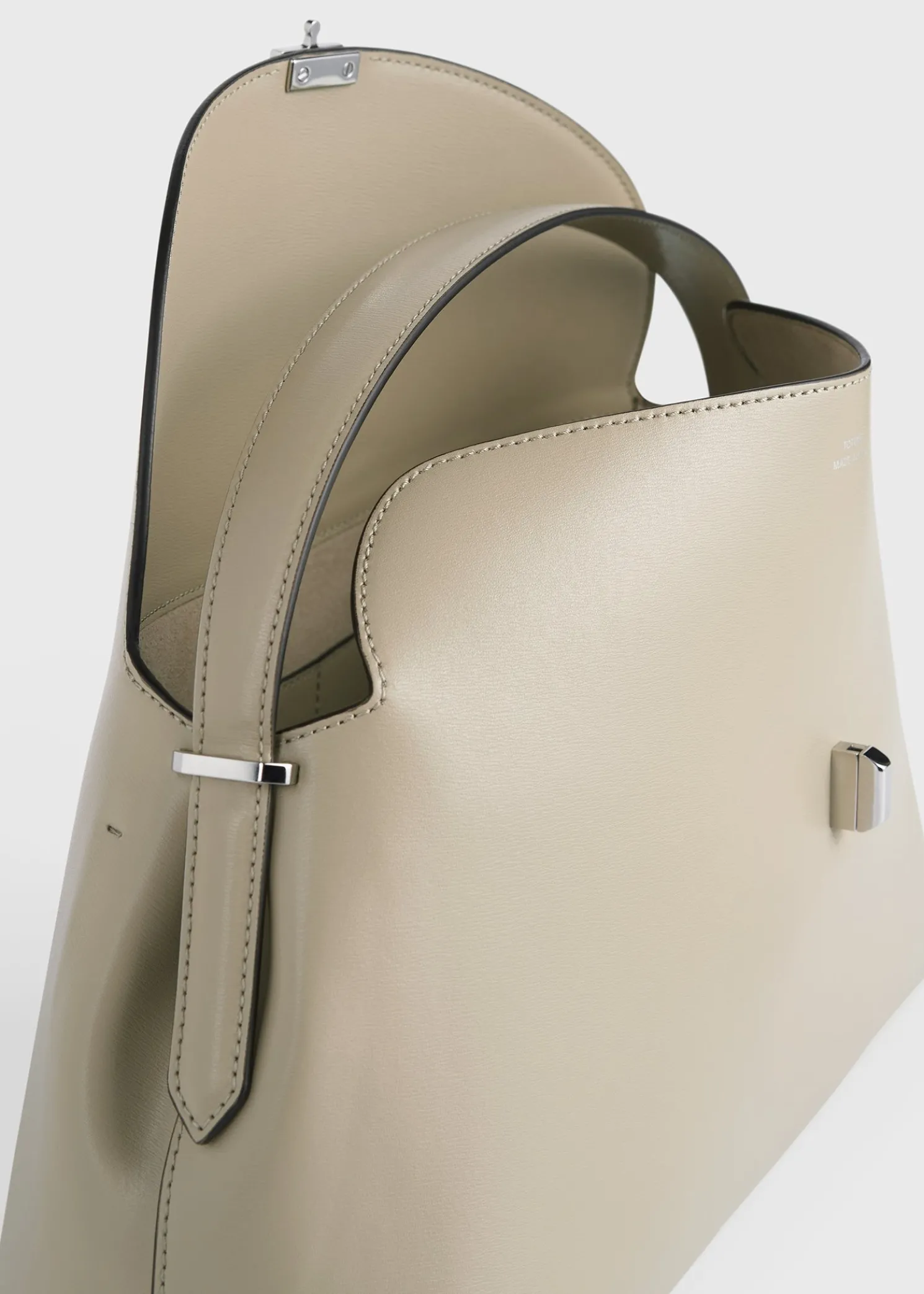 T-Lock leather top handle fawn