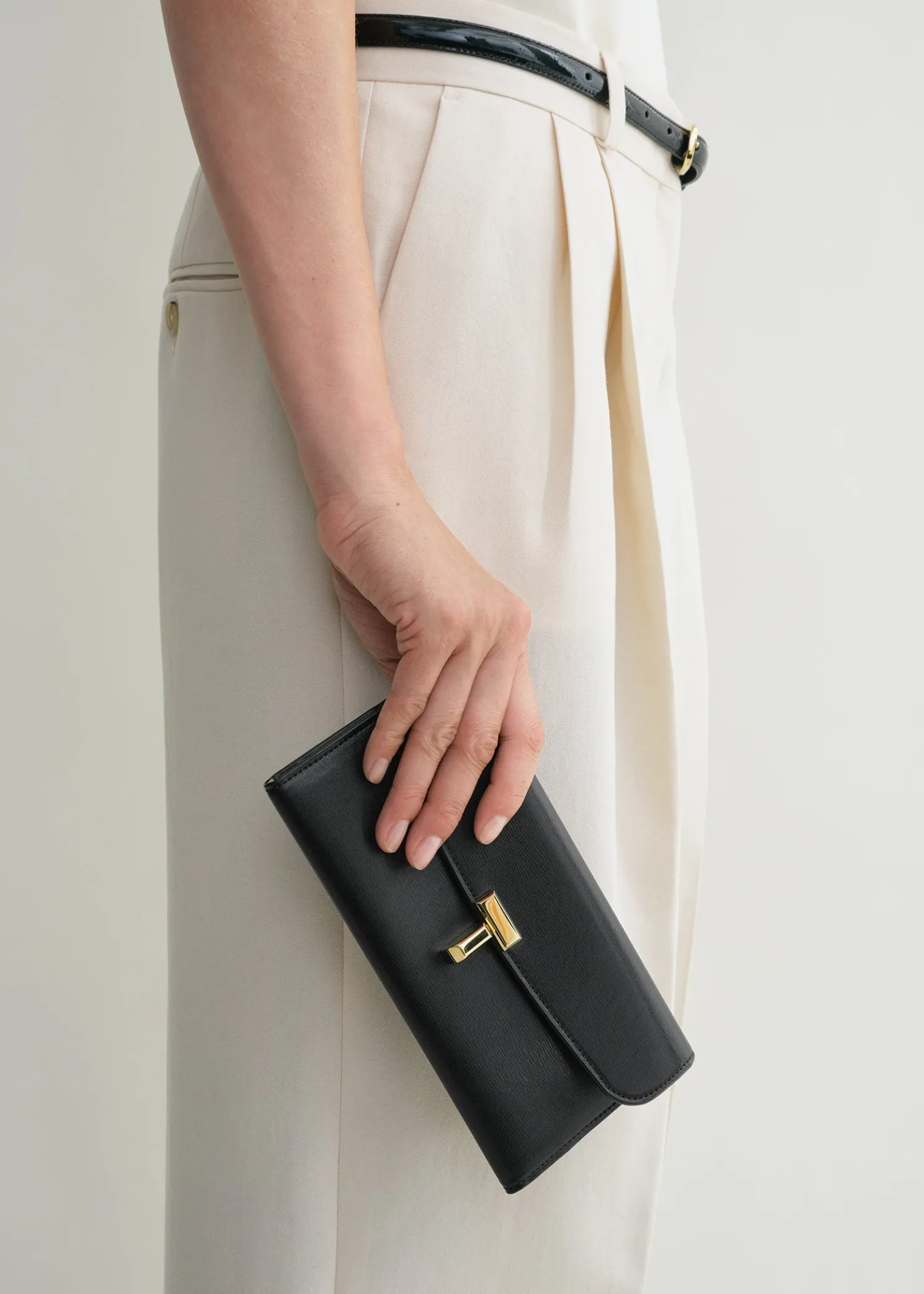 T-Lock leather wallet black