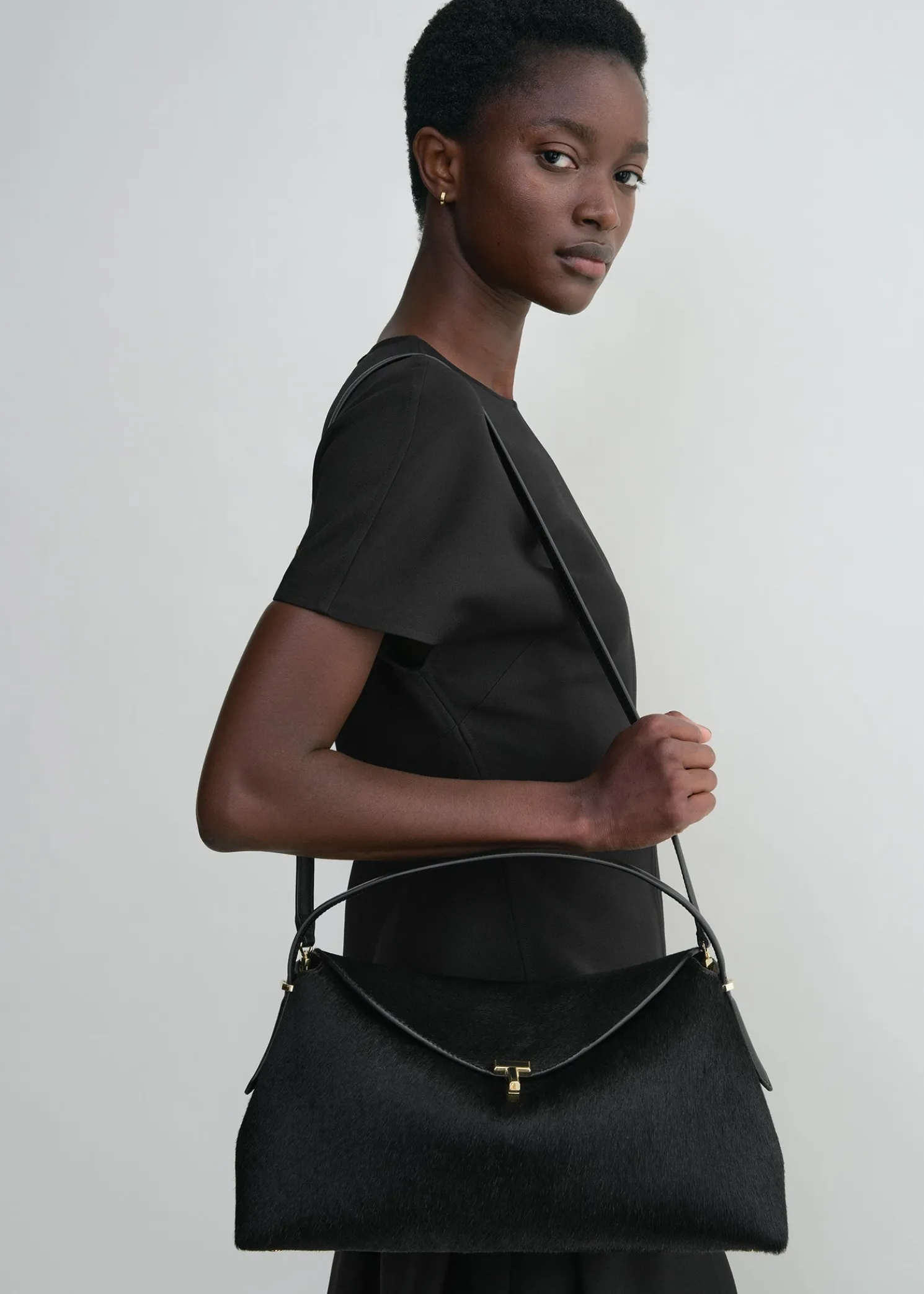 T-Lock pony hair top handle black