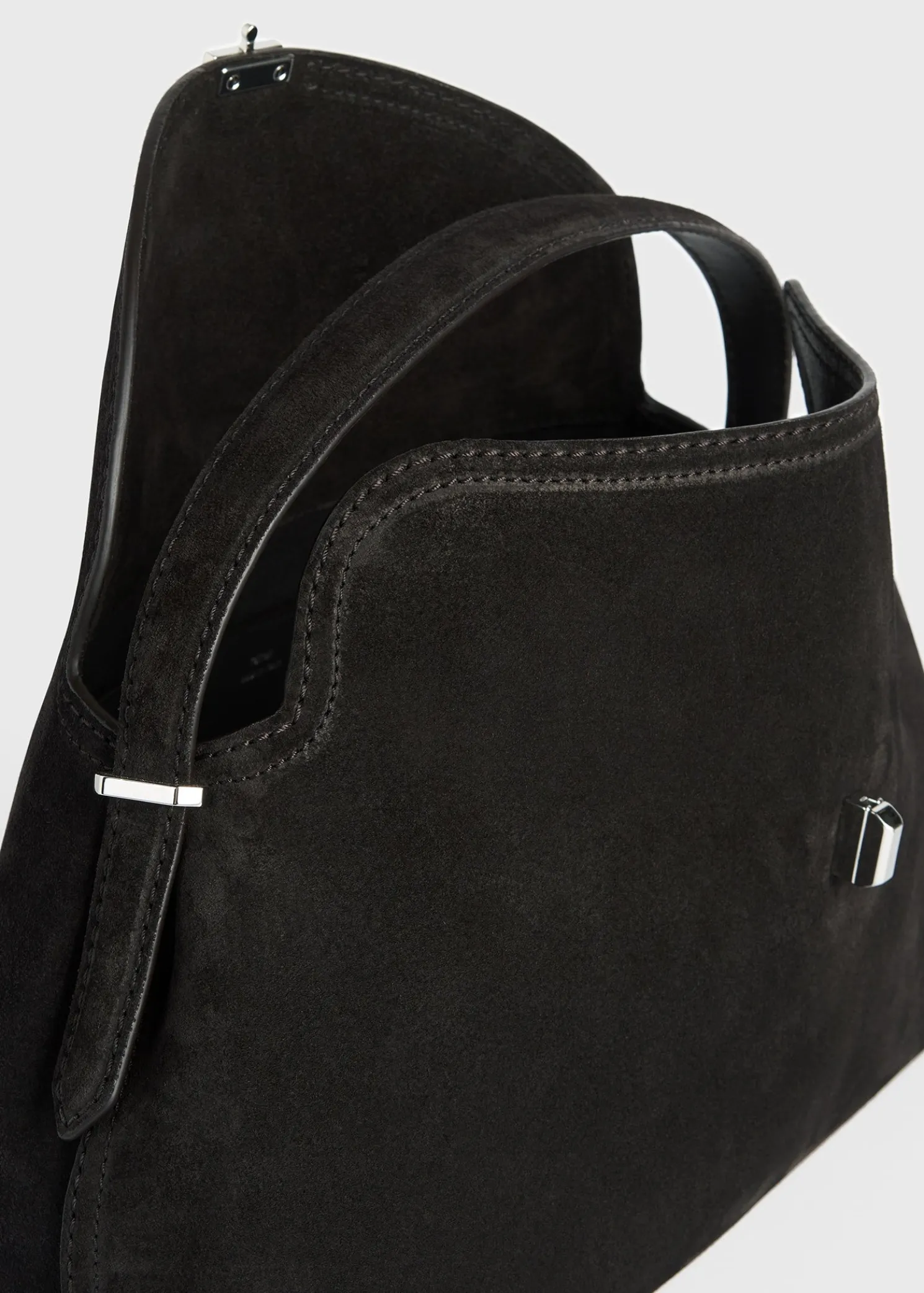 T-Lock suede top handle espresso