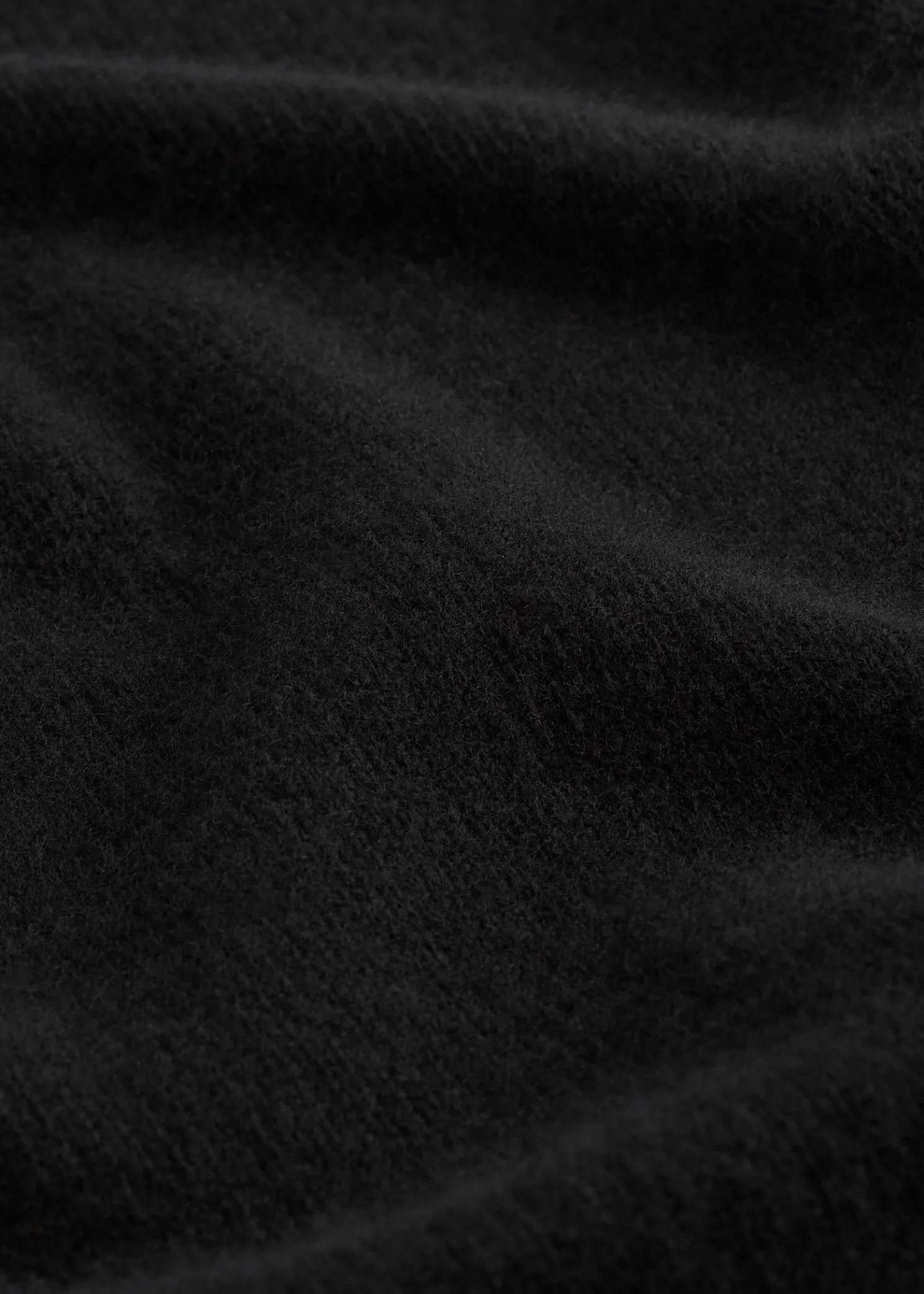 Triangle wool cashmere scarf black