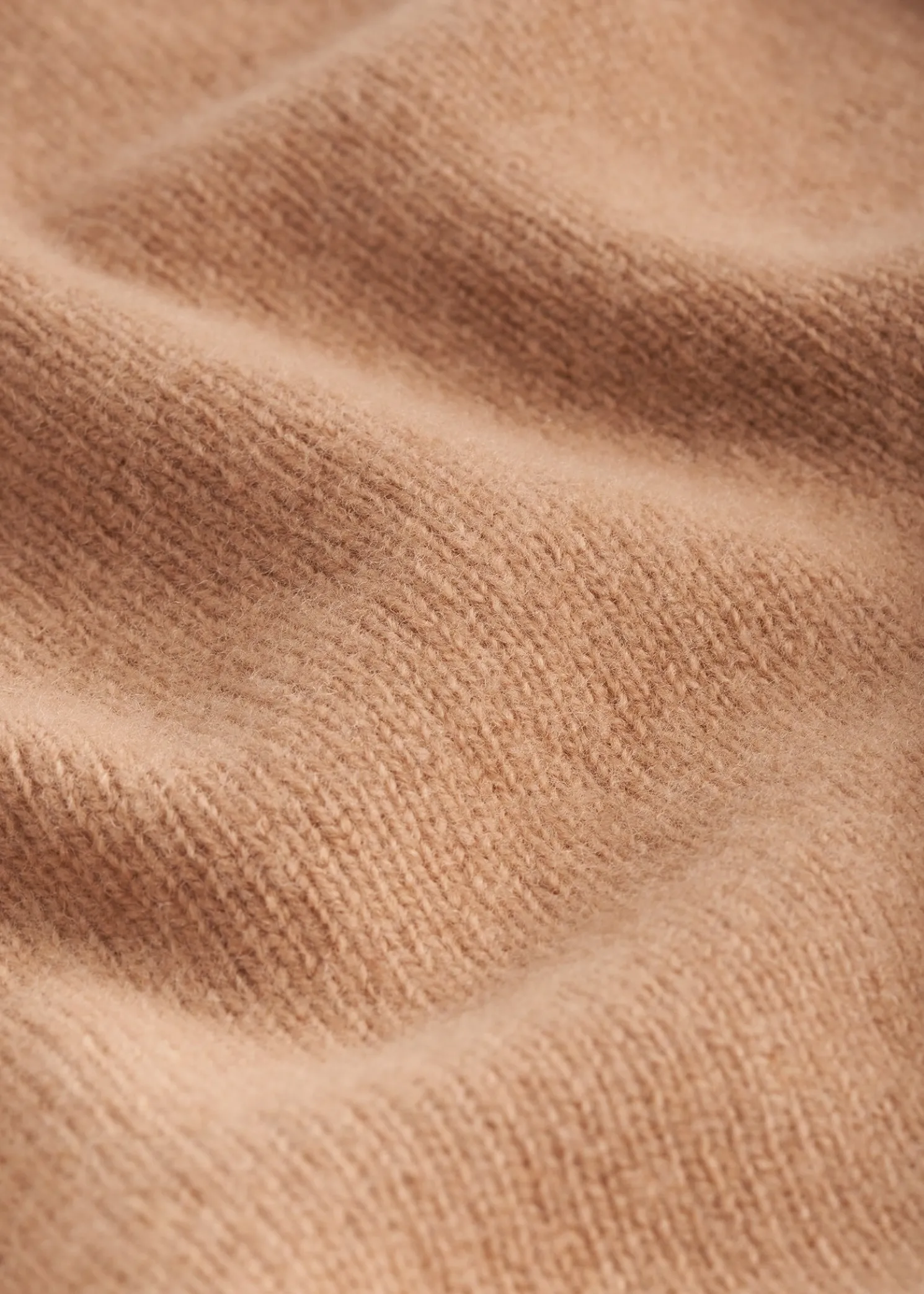 Triangle wool cashmere scarf camel