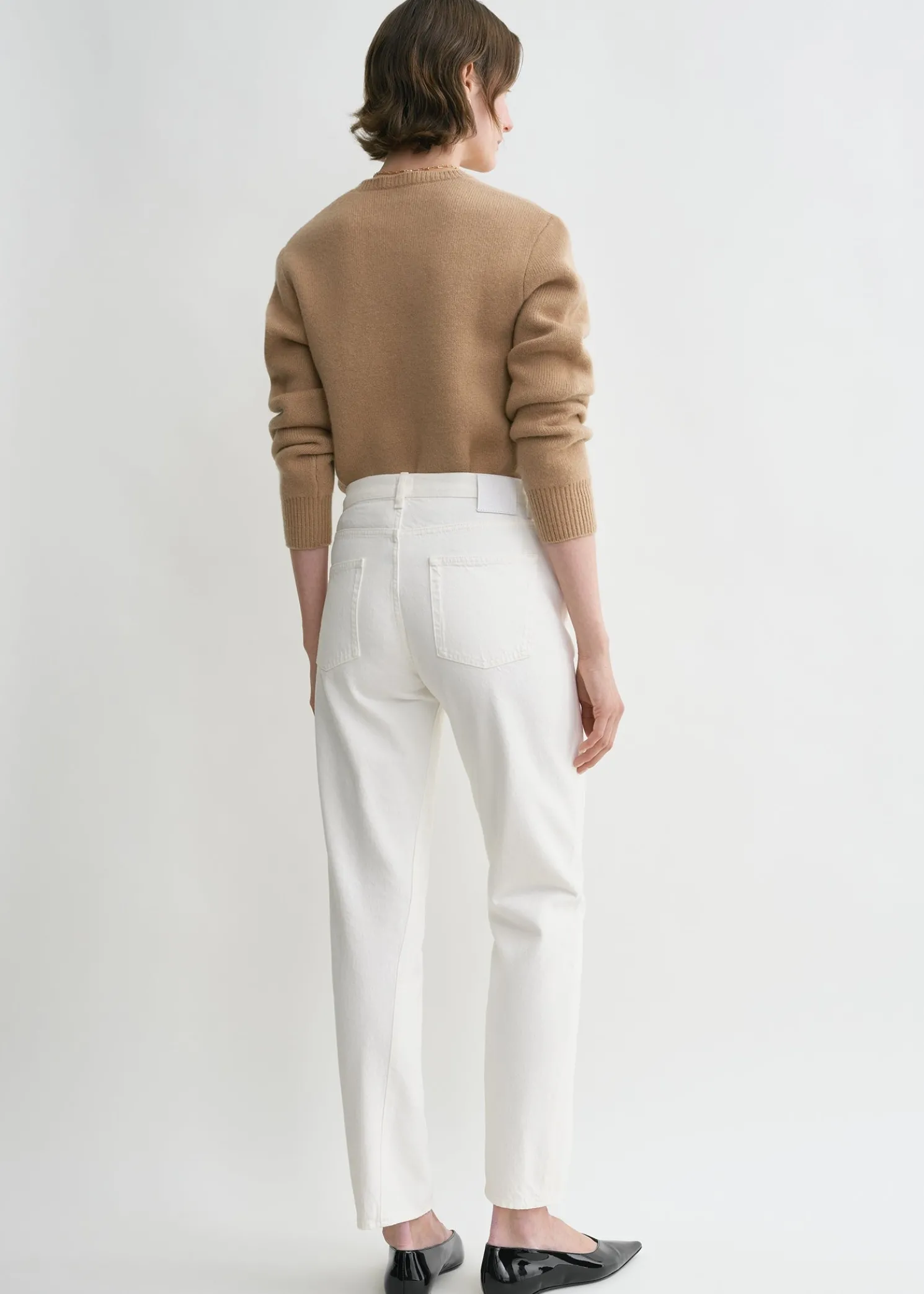 Twisted seam denim off-white