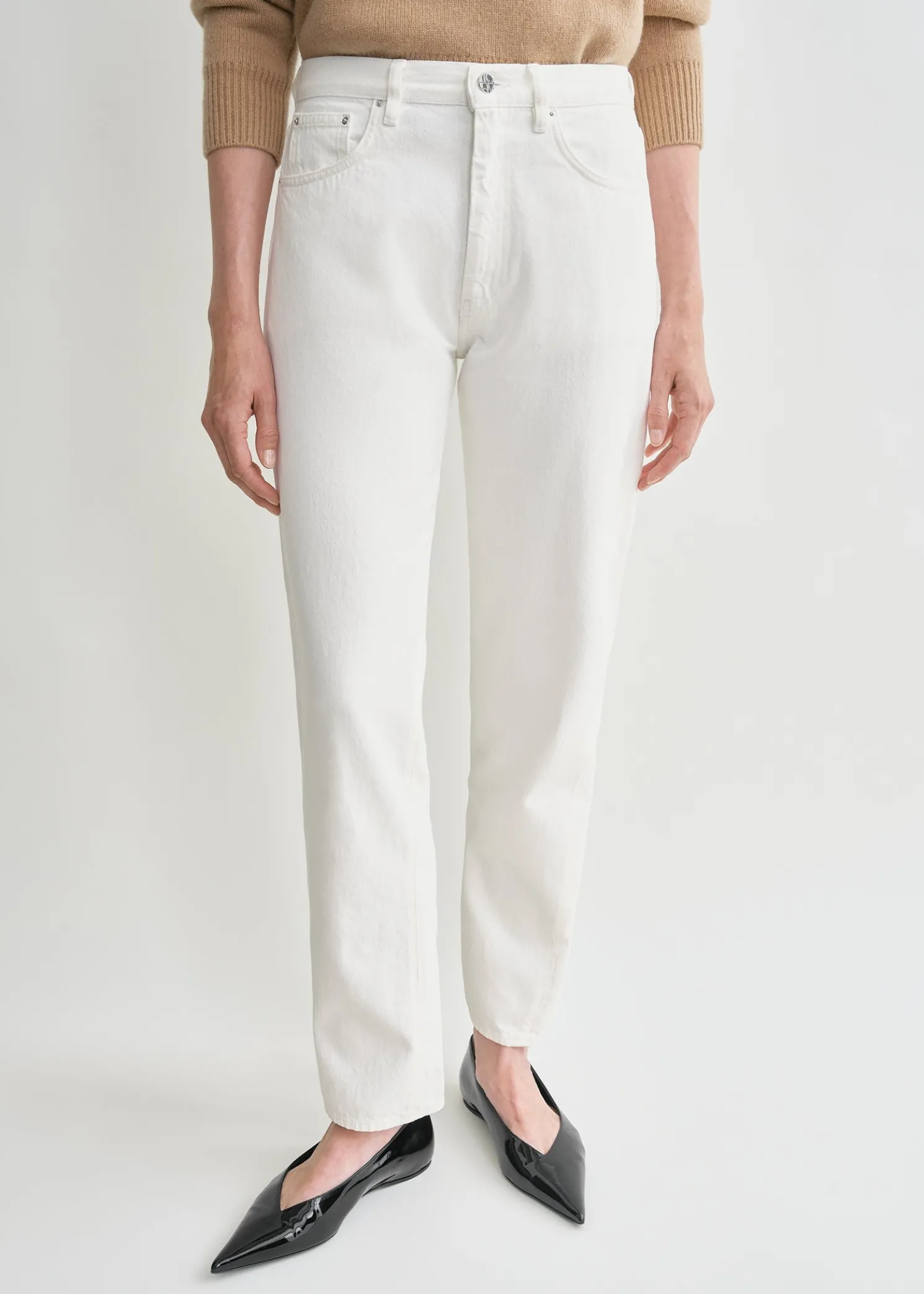 Twisted seam denim off-white