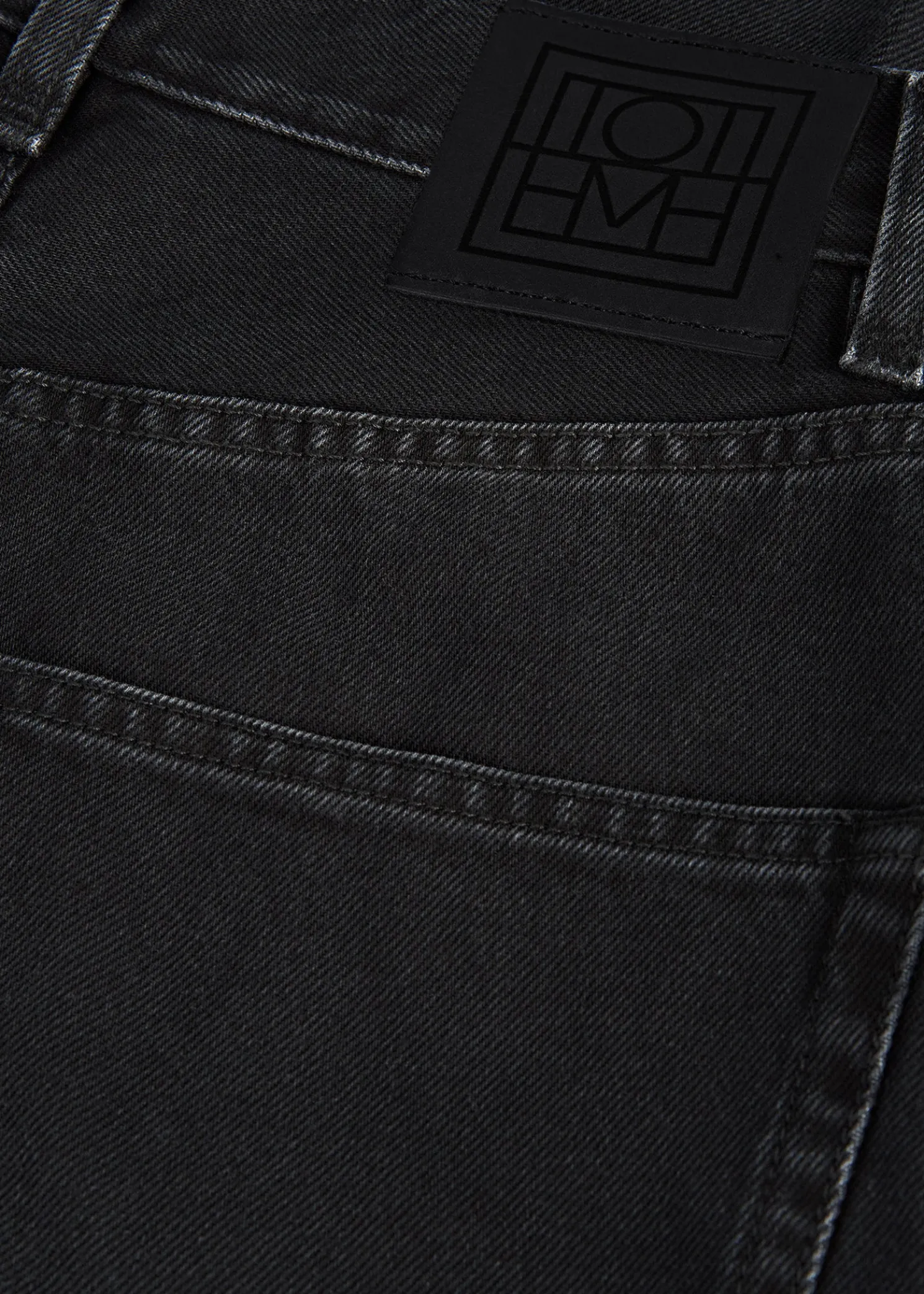 Twisted seam denim faded black