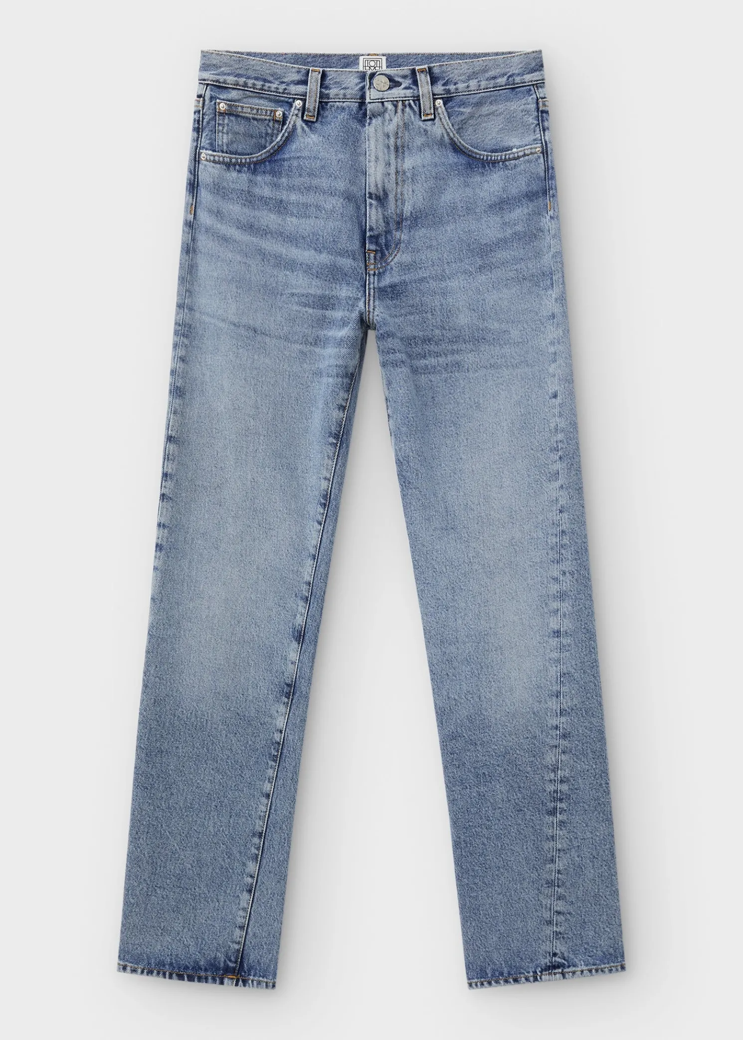 Twisted seam denim worn blue