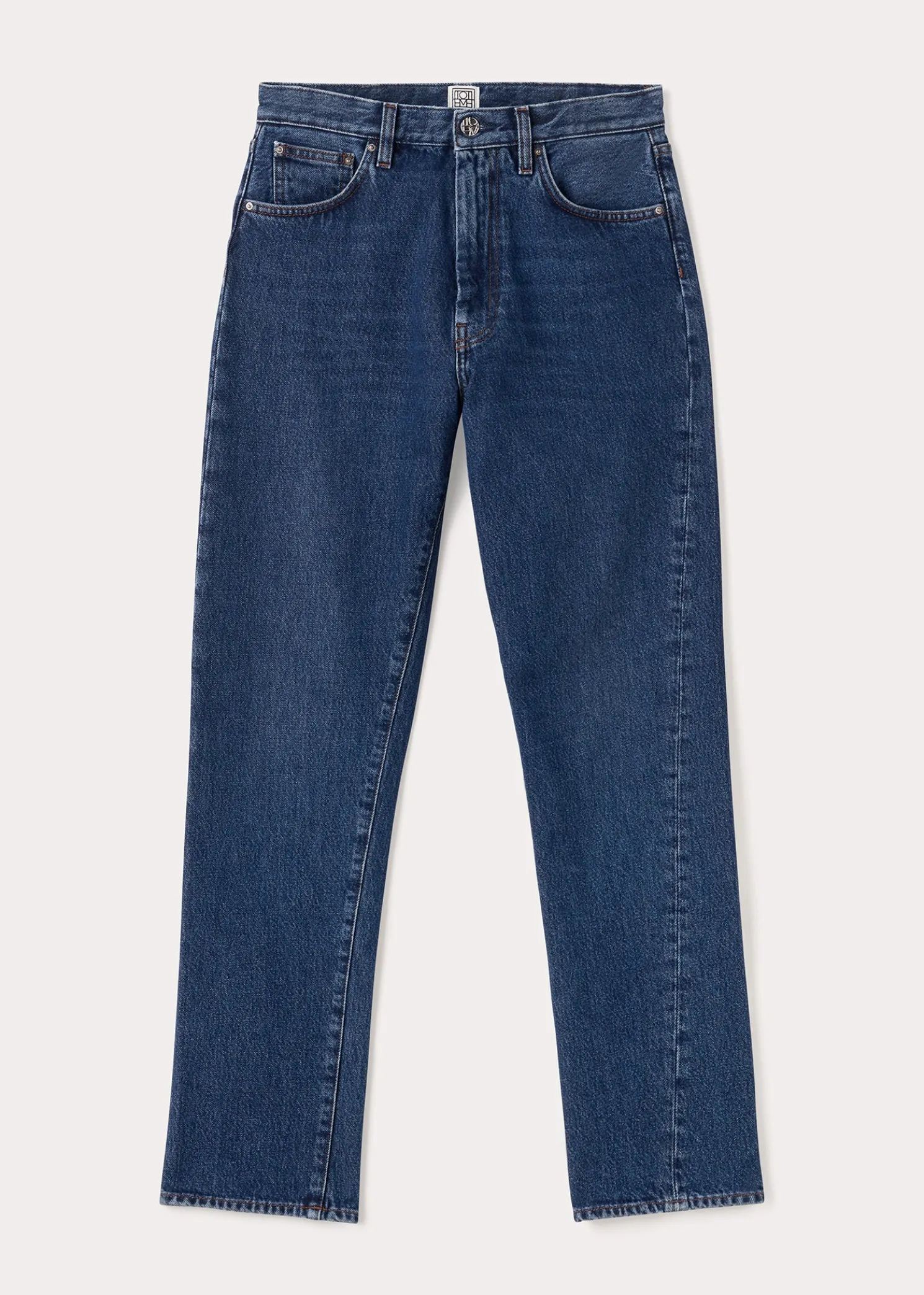 Twisted seam denim dark blue