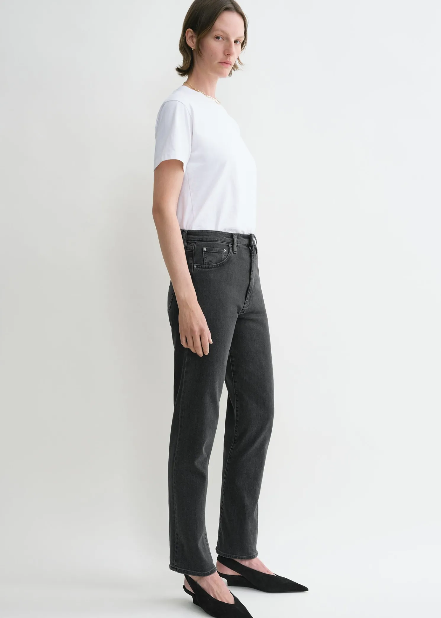 Twisted seam denim grey