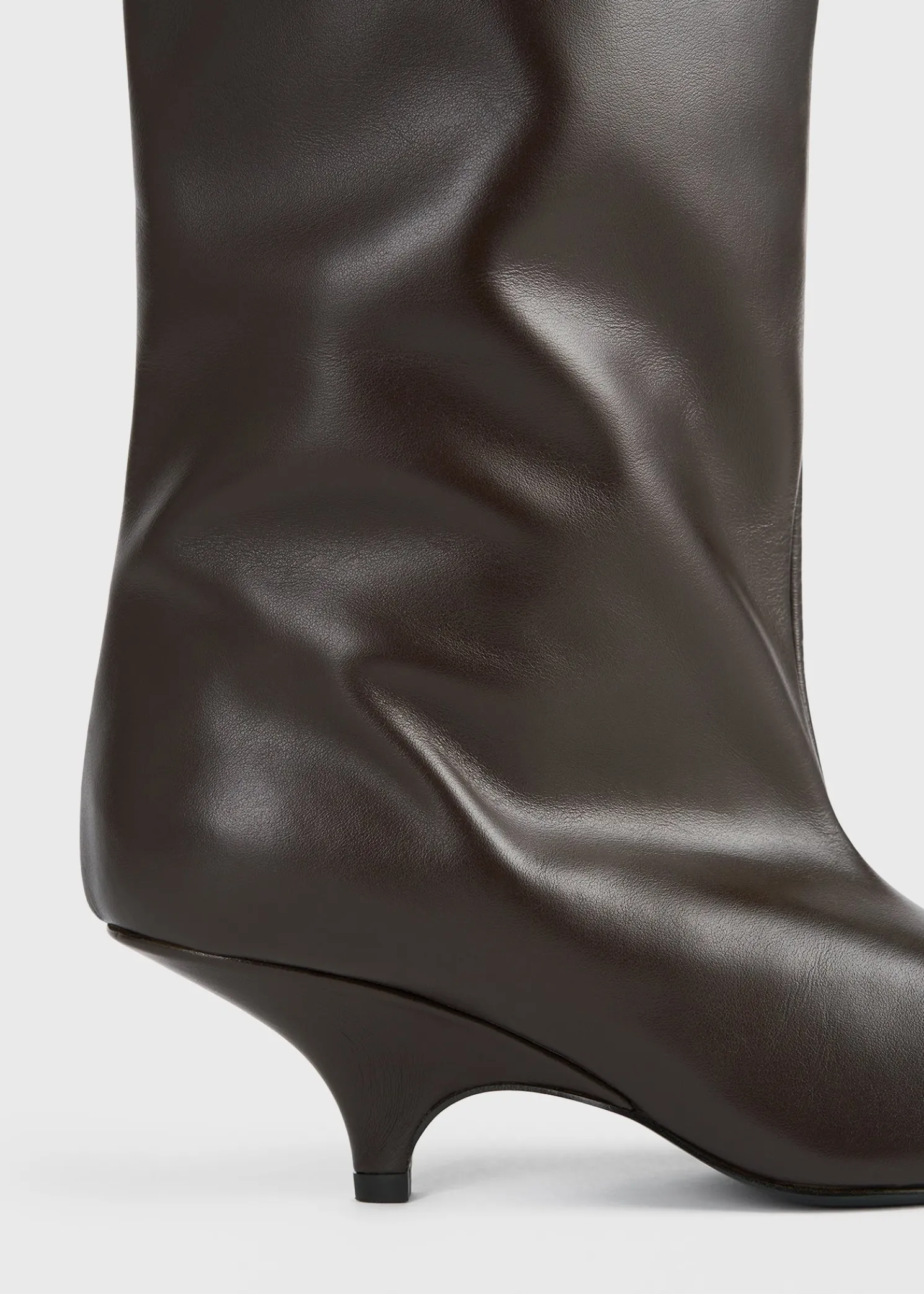 Wedge-heel Nappa boots bark