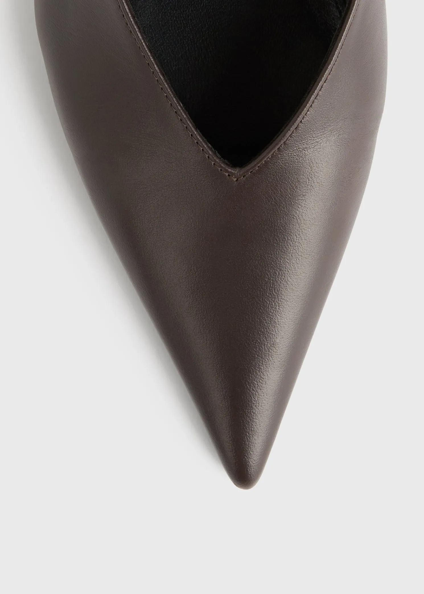 Wedge-heel Nappa slingbacks bark