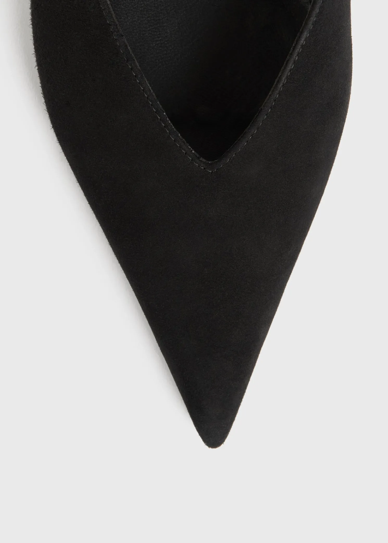 Wedge-heel suede slingbacks black