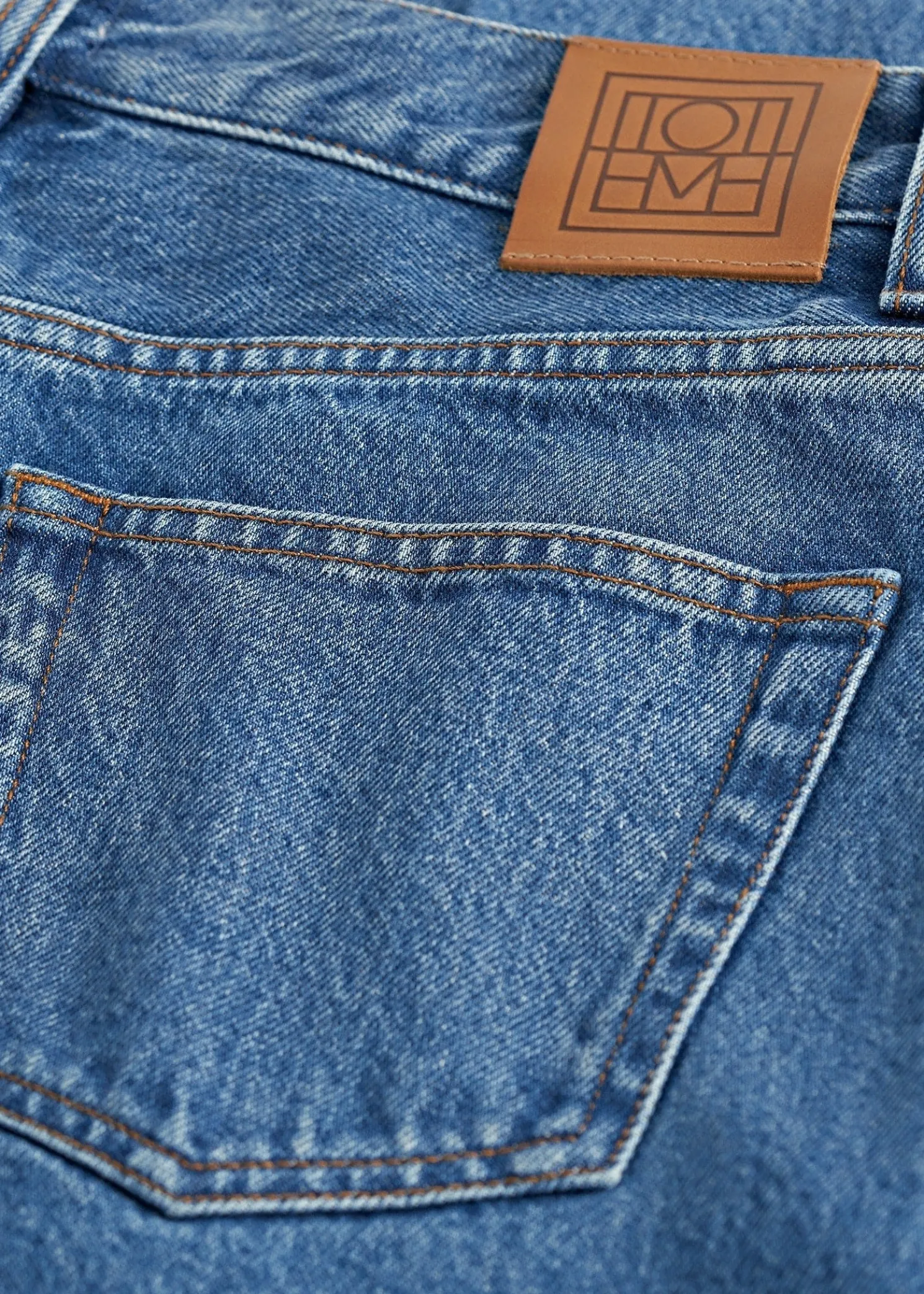 Wide leg denim vibrant blue