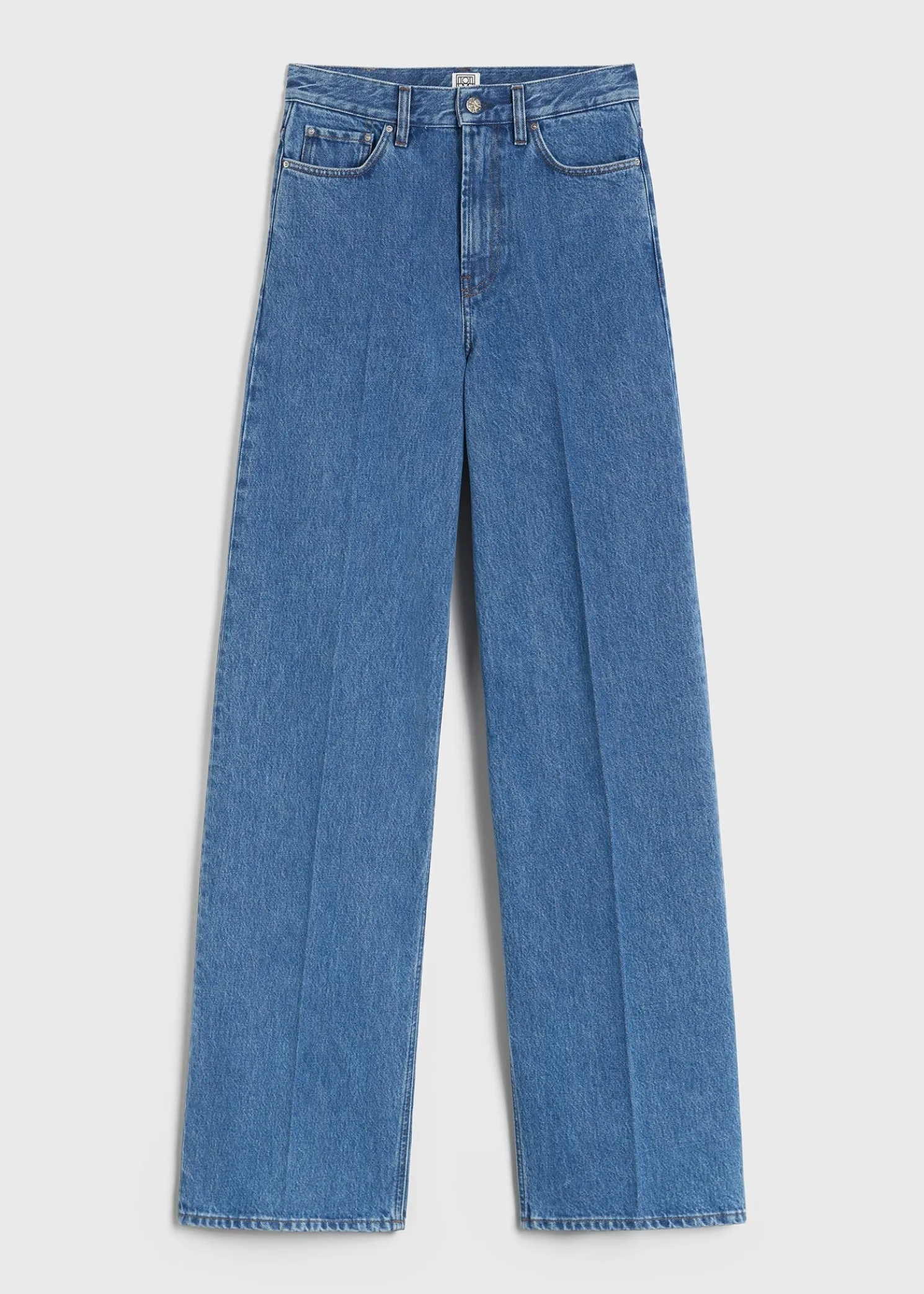 Wide leg denim vibrant blue